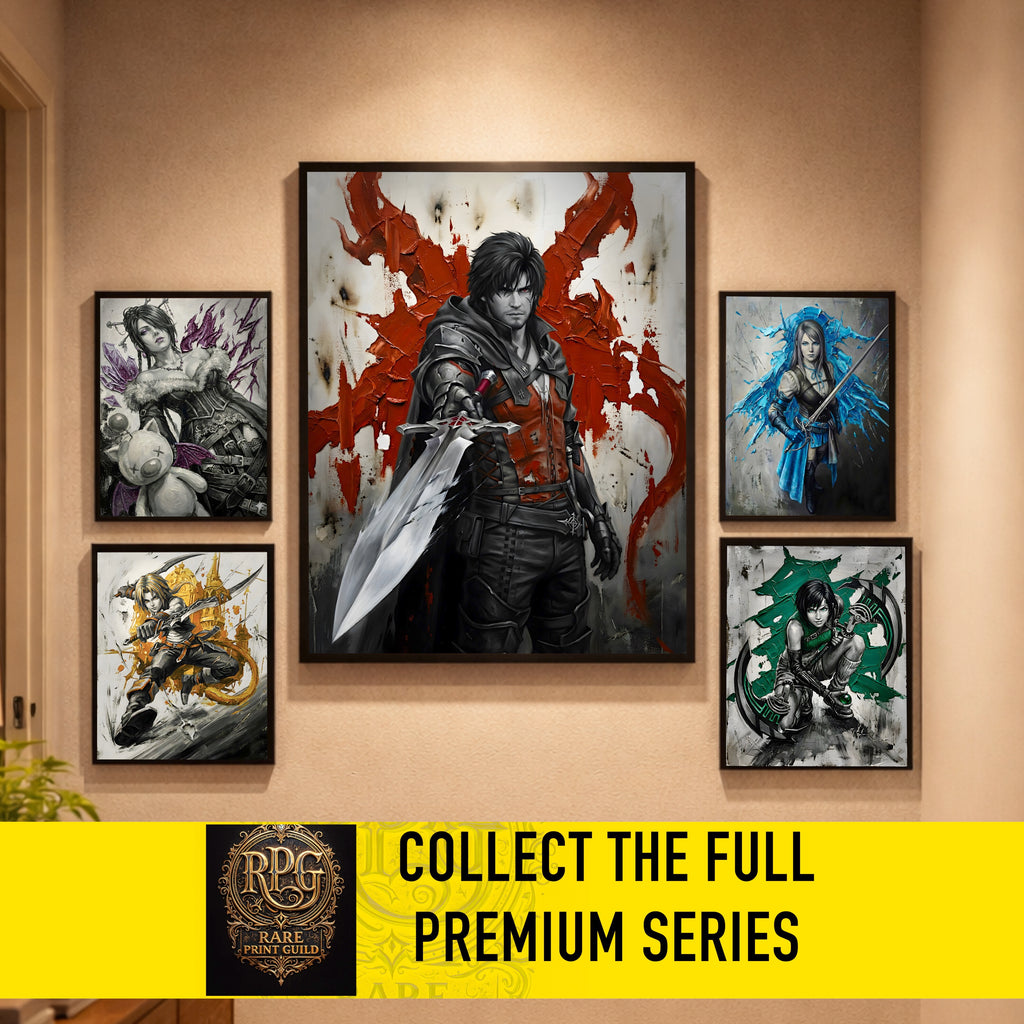 Clive Rosfield Monochrome Art Print | Final Fantasy XVI Poster | FF16 Clive Rosfield Wall Art
