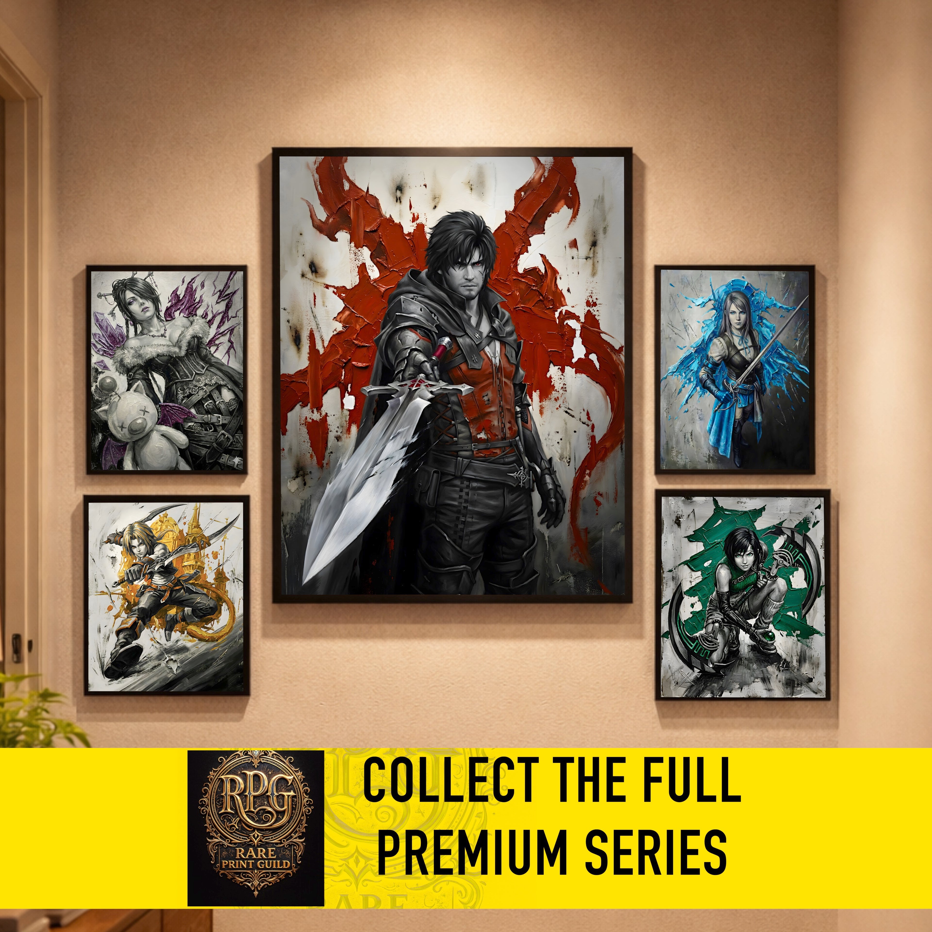 Clive Rosfield Monochrome Art Print | Final Fantasy XVI Poster | FF16 Clive Rosfield Wall Art
