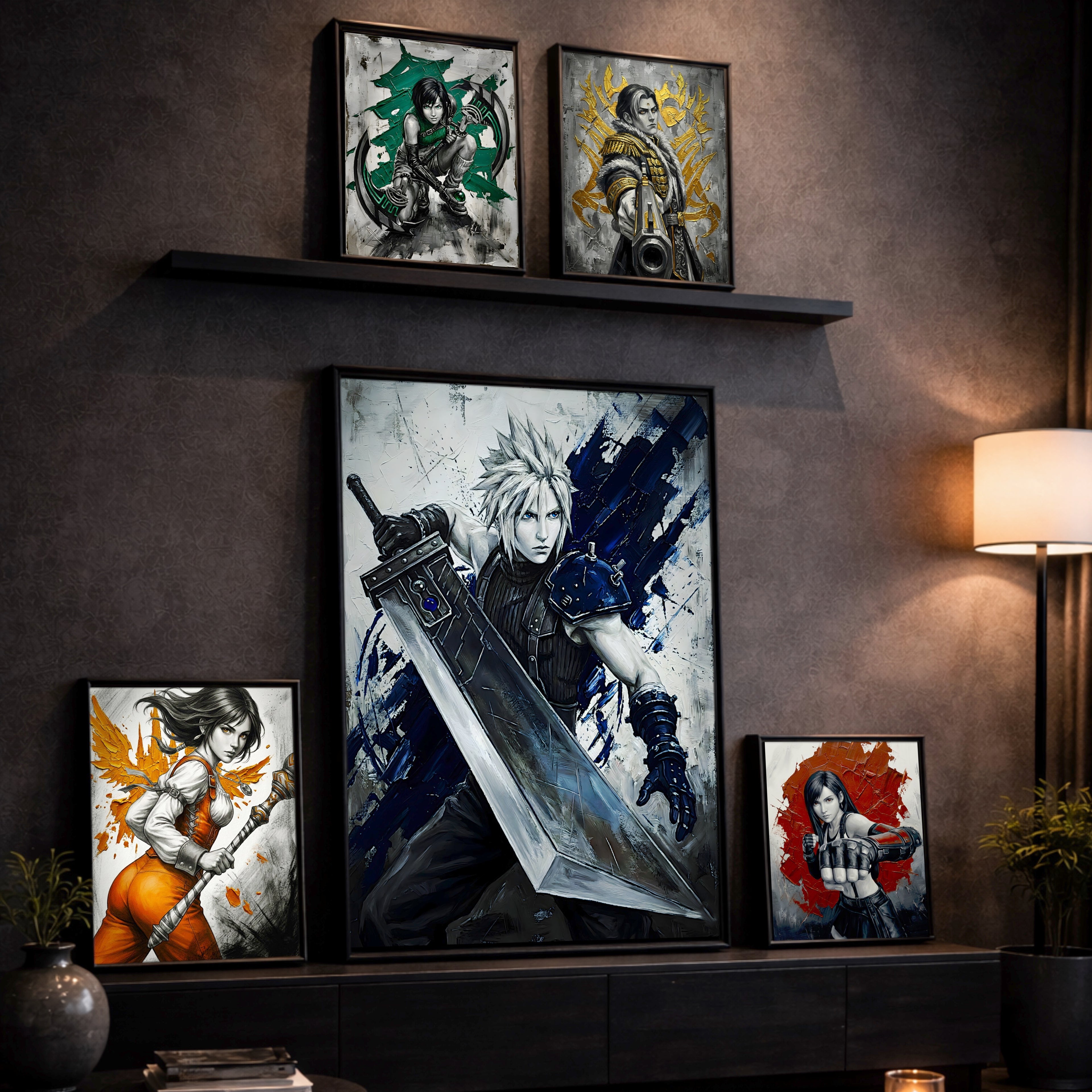 Cloud Strife Monochrome Art Print | Final Fantasy VII Remake & Rebirth Poster | FF7 Cloud Wall Art