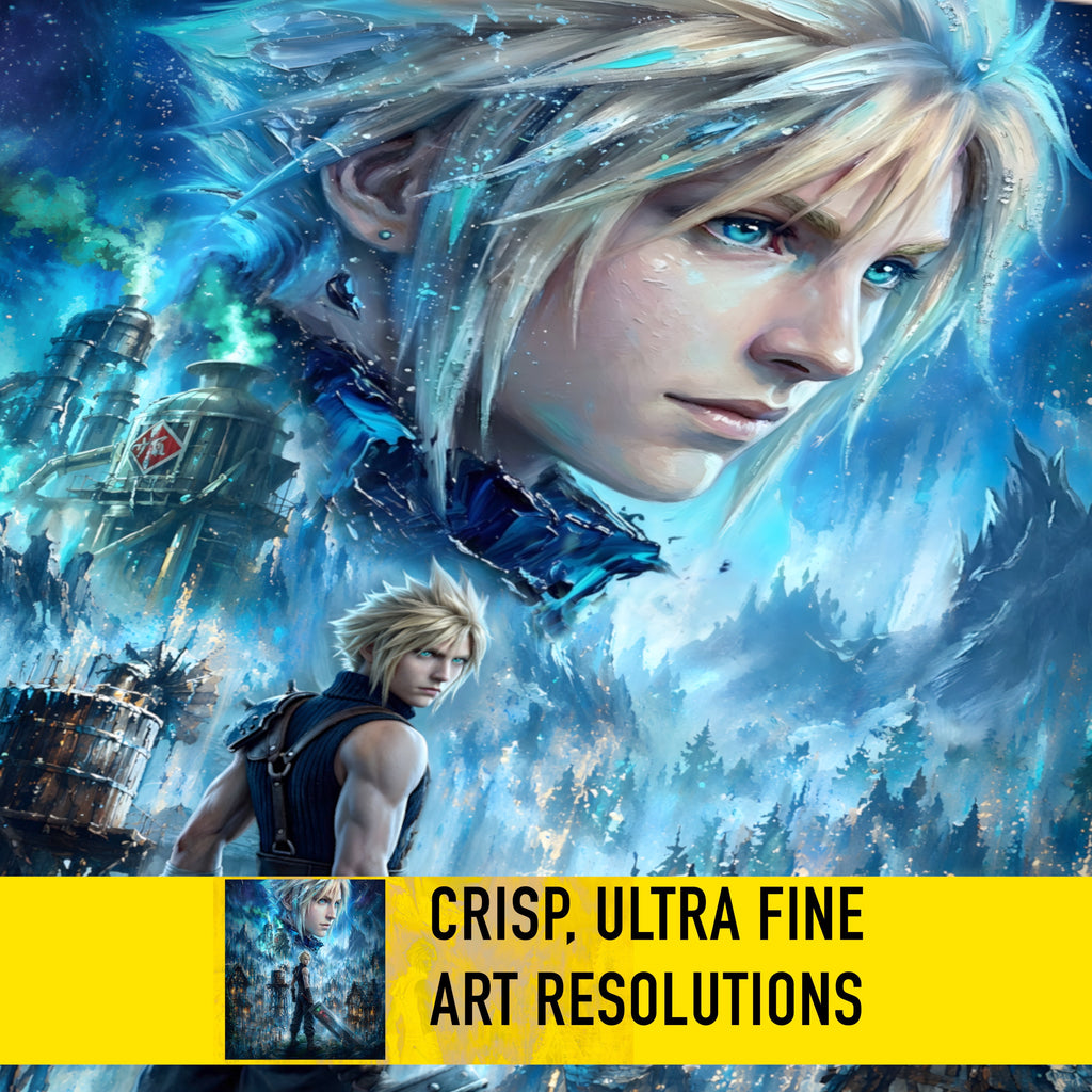 Cloud Strife Story Spirit Print | Final Fantasy VII Fine Art | Nibelheim Spirit Portrait | FFVII Wall Art