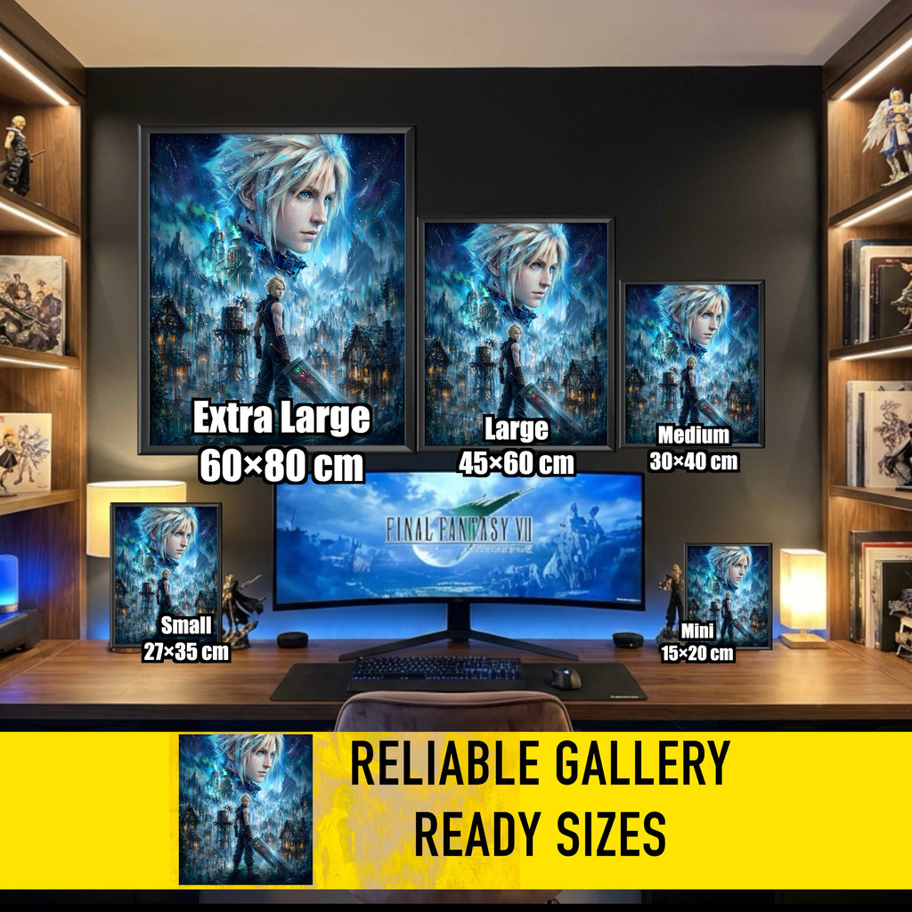 Cloud Strife Story Spirit Print | Final Fantasy VII Fine Art | Nibelheim Spirit Portrait | FFVII Wall Art
