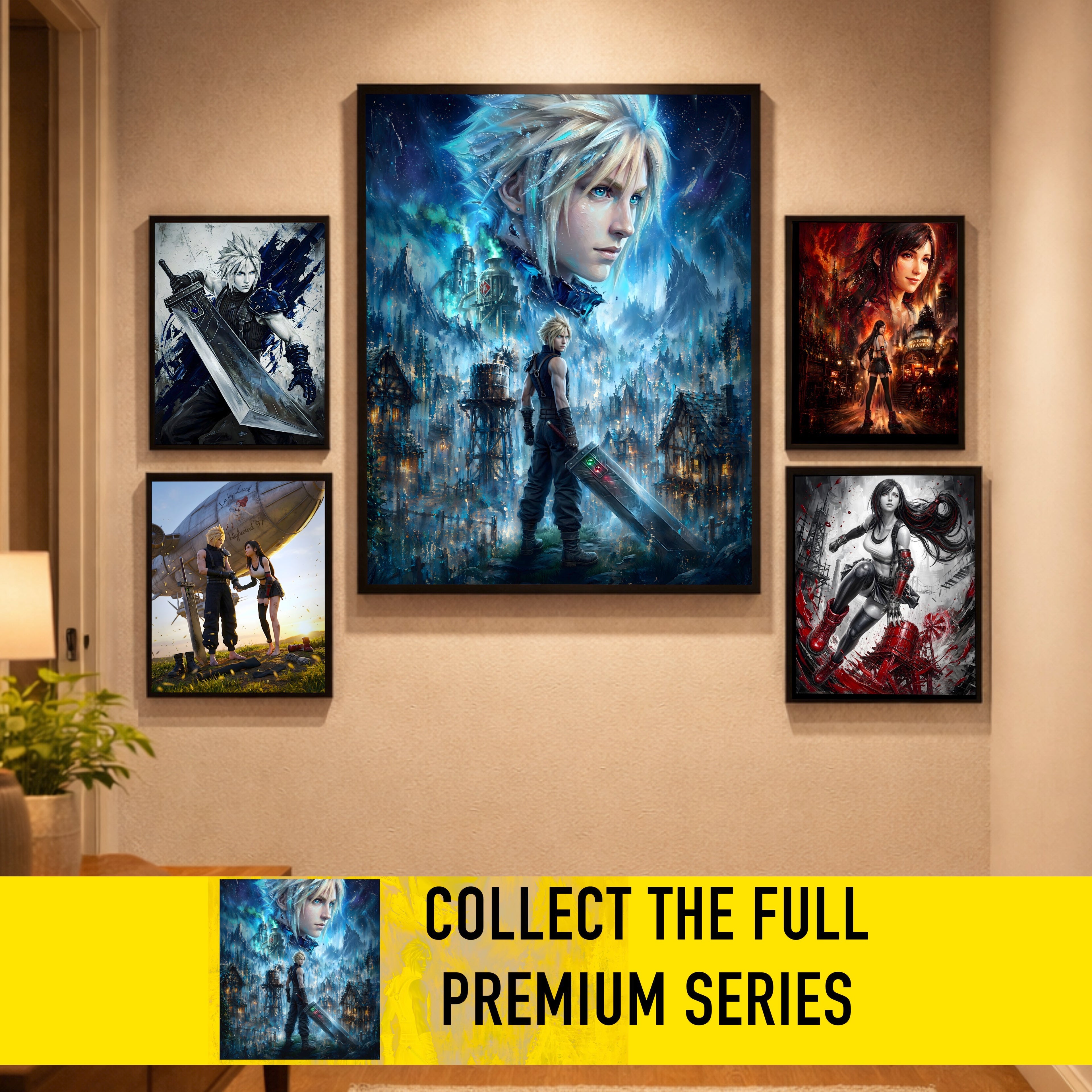 Cloud Strife Story Spirit Print | Final Fantasy VII Fine Art | Nibelheim Spirit Portrait | FFVII Wall Art