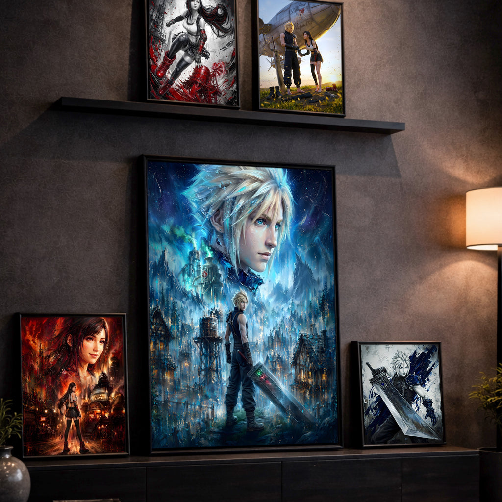 Cloud Strife Story Spirit Print | Final Fantasy VII Fine Art | Nibelheim Spirit Portrait | FFVII Wall Art
