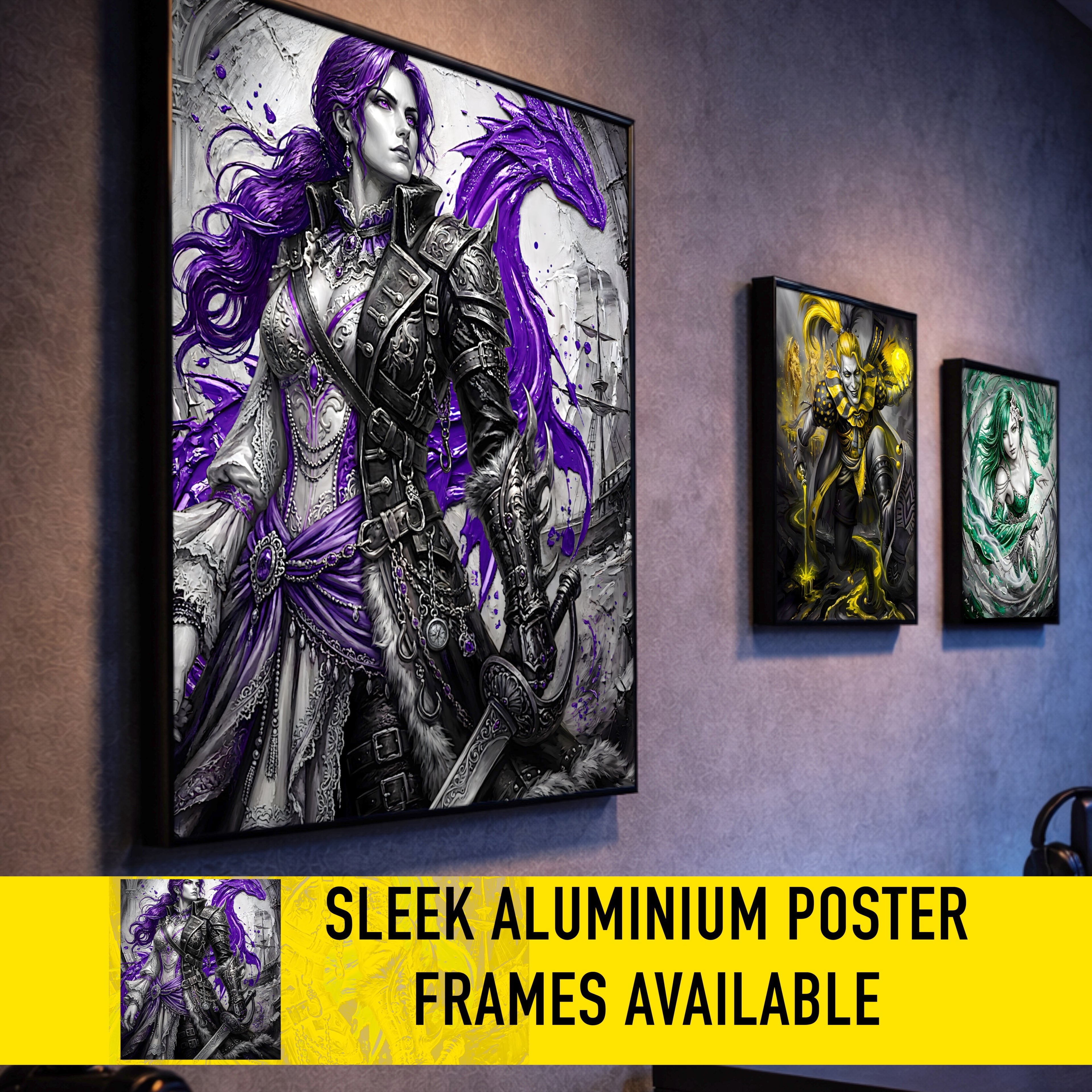 Faris Monochrome Edition | Final Fantasy V Wall Art | Sarisa Tycoon Pirate Princess Print