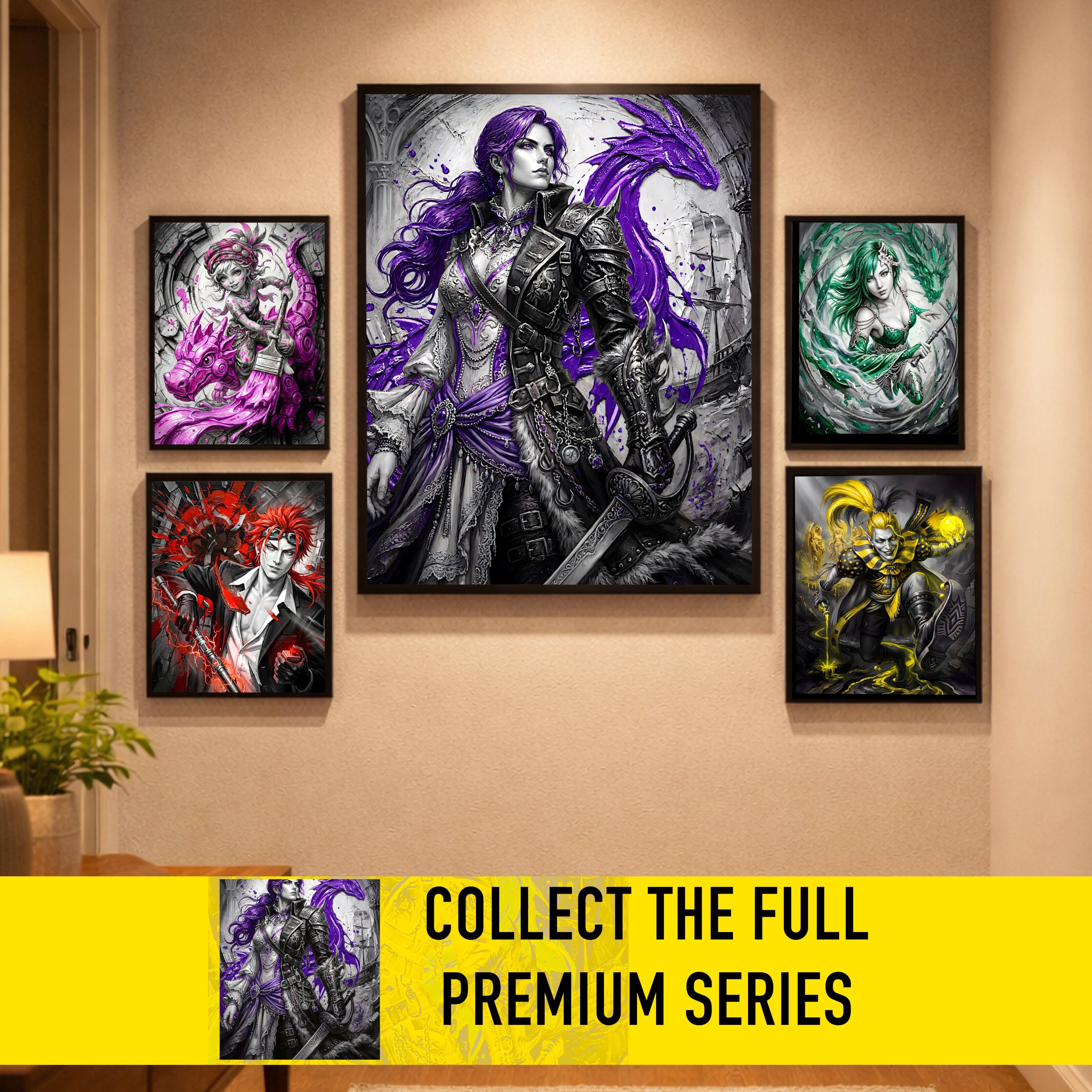 Faris Monochrome Edition | Final Fantasy V Wall Art | Sarisa Tycoon Pirate Princess Print