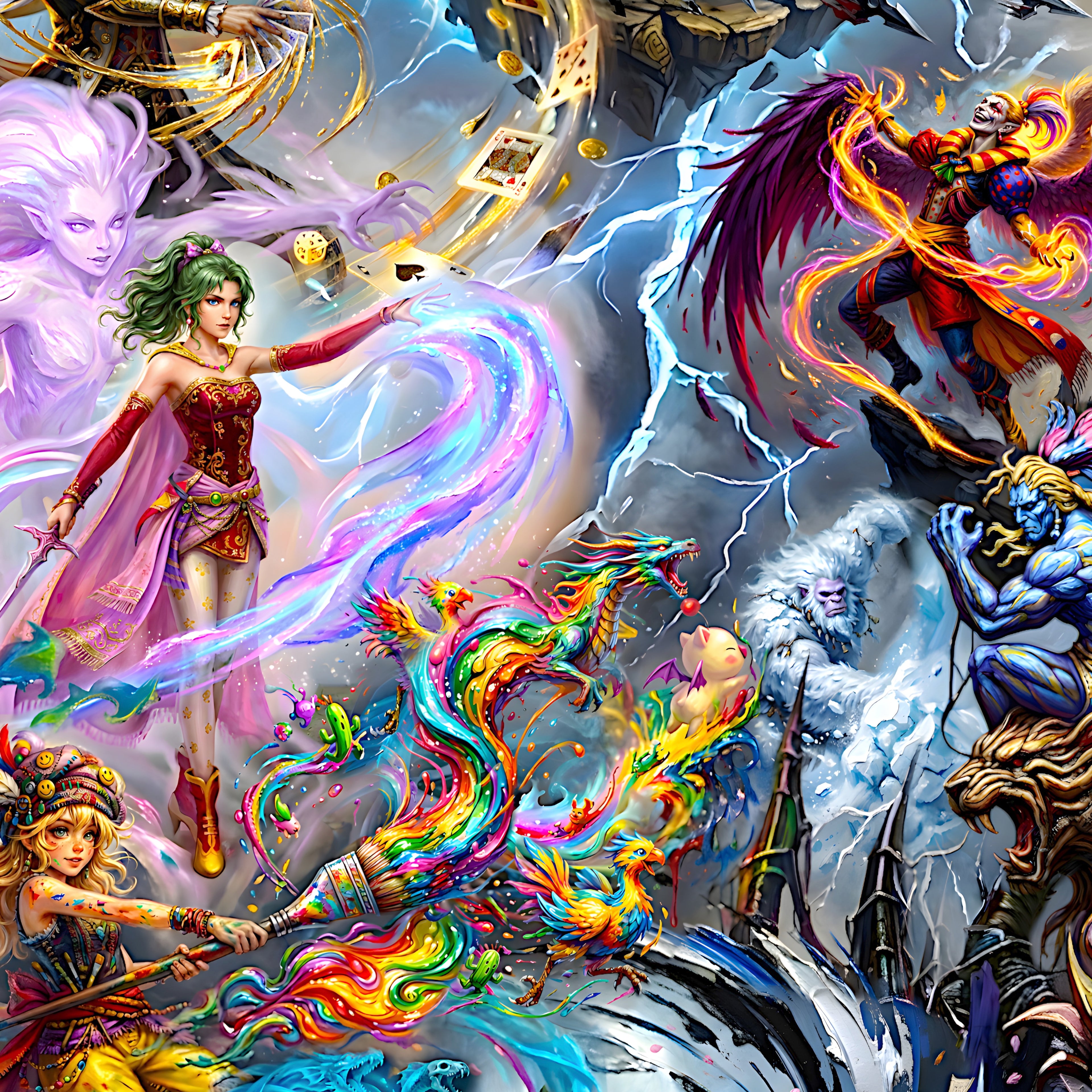 Final Fantasy 6 Ensemble Poster | FFVI Opera of Legends & World of Ruin Editions | JRPG Art Print