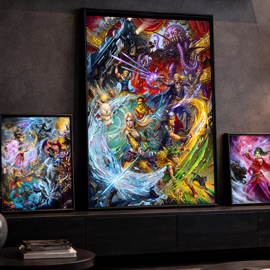 Final Fantasy 6 Ensemble Poster | FFVI Opera of Legends & World of Ruin Editions | JRPG Art Print