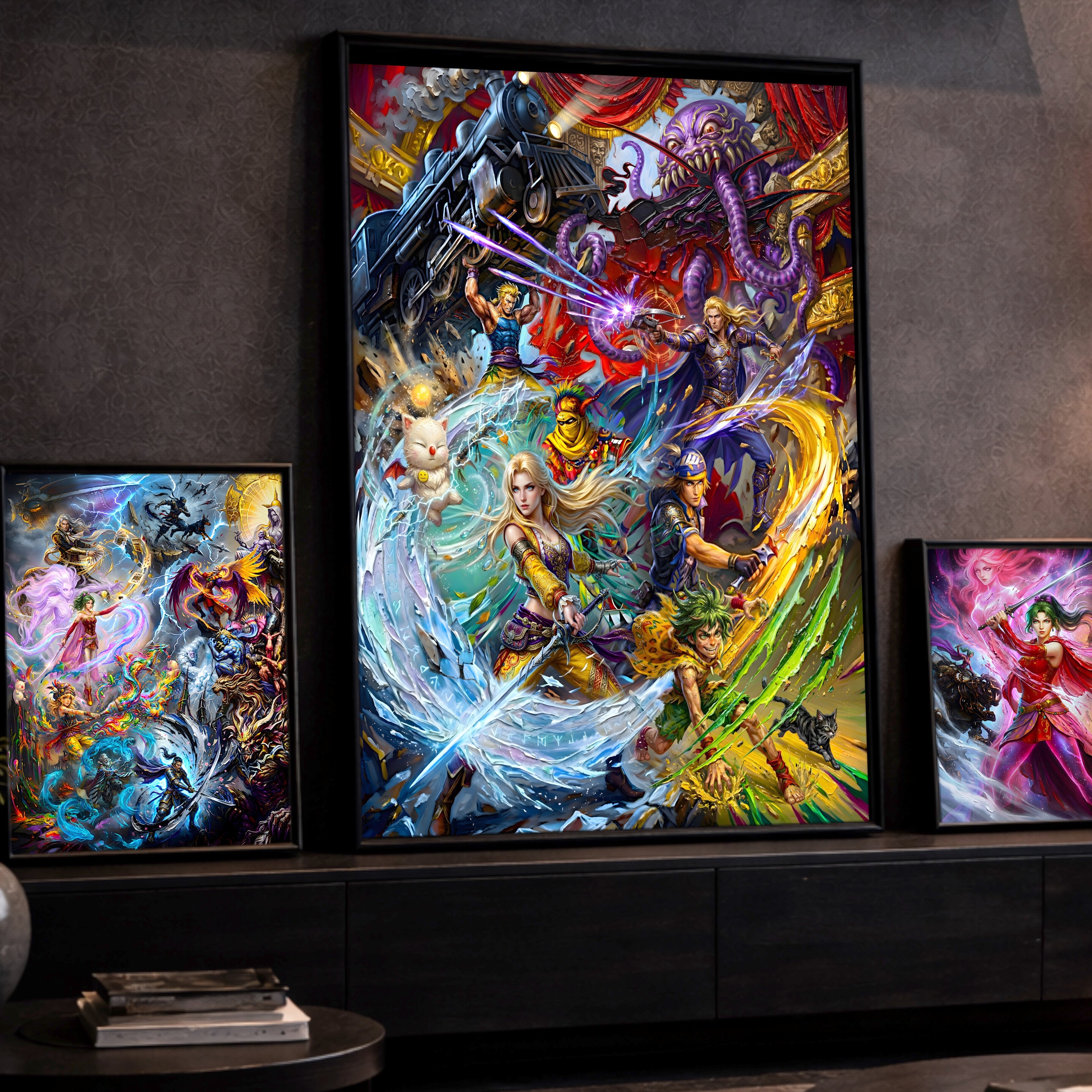 Final Fantasy 6 Ensemble Poster | FFVI Opera of Legends & World of Ruin Editions | JRPG Art Print