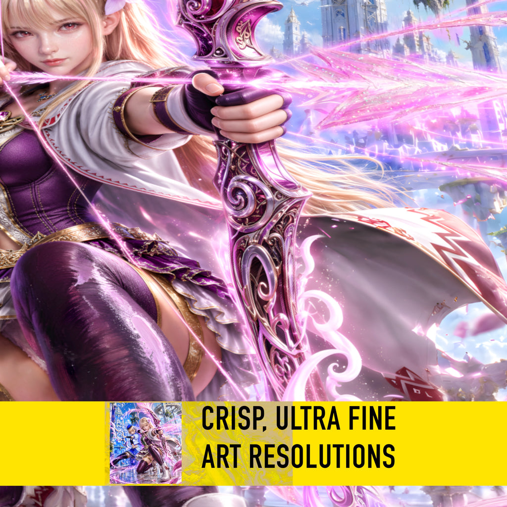 Final Fantasy Resonance Fina Art Print | Brave Exvius Wall Art | Crystal Bloom Edition | Cinematic Pixel Series