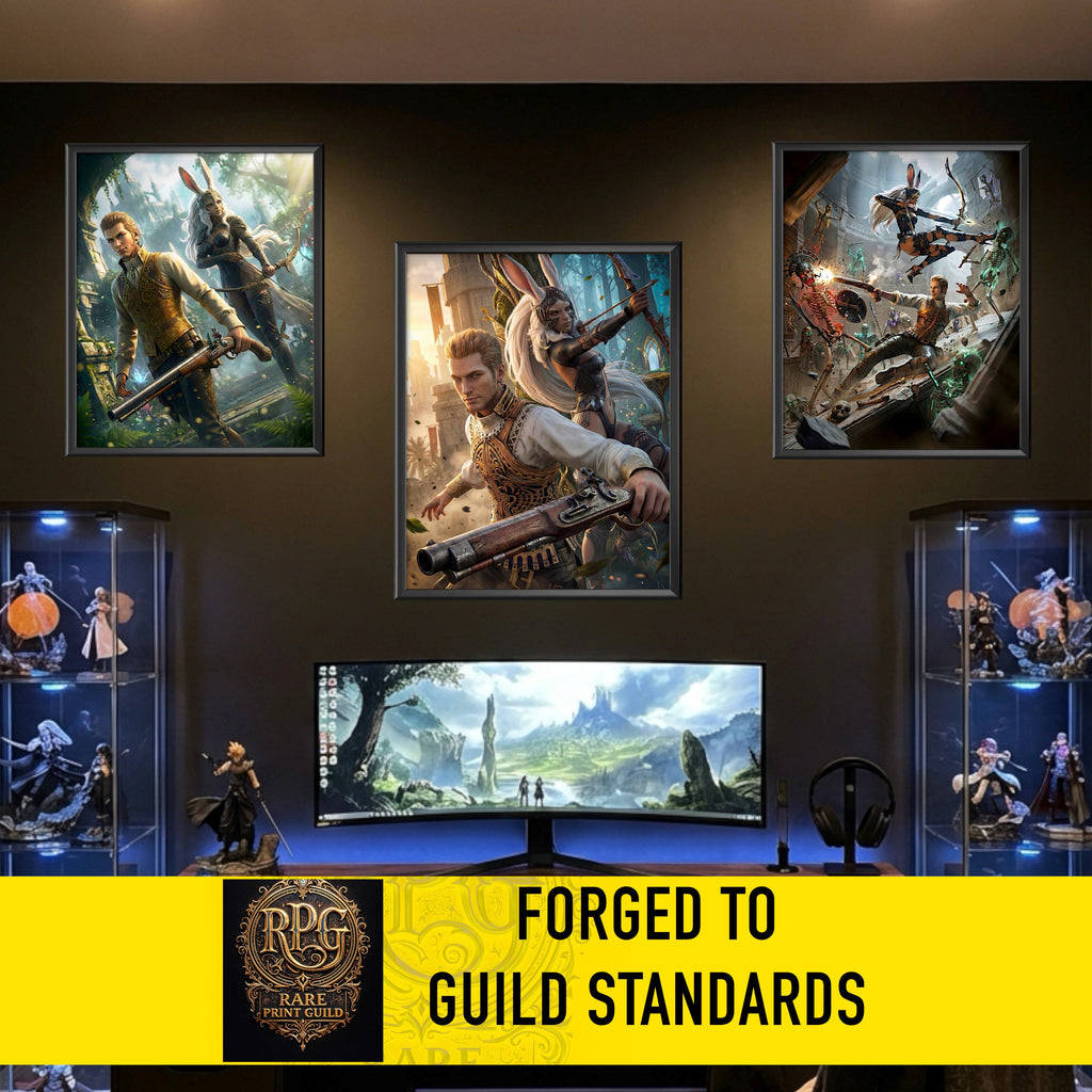 Balthier and Fran Art Print | Final Fantasy XII Wall Art | Zodiac Age Poster | JRPG Game Artwork | Gamer Decor