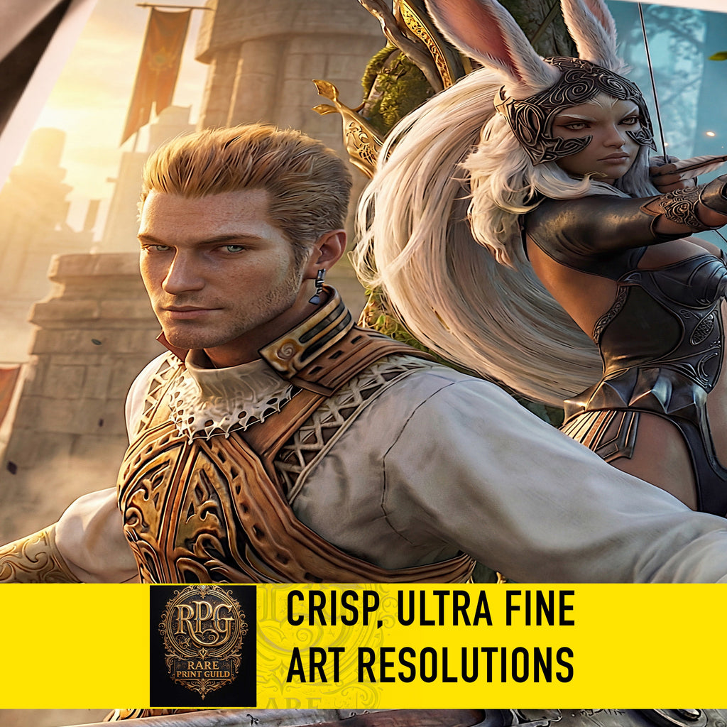 Balthier and Fran Art Print | Final Fantasy XII Wall Art | Zodiac Age Poster | JRPG Game Artwork | Gamer Decor