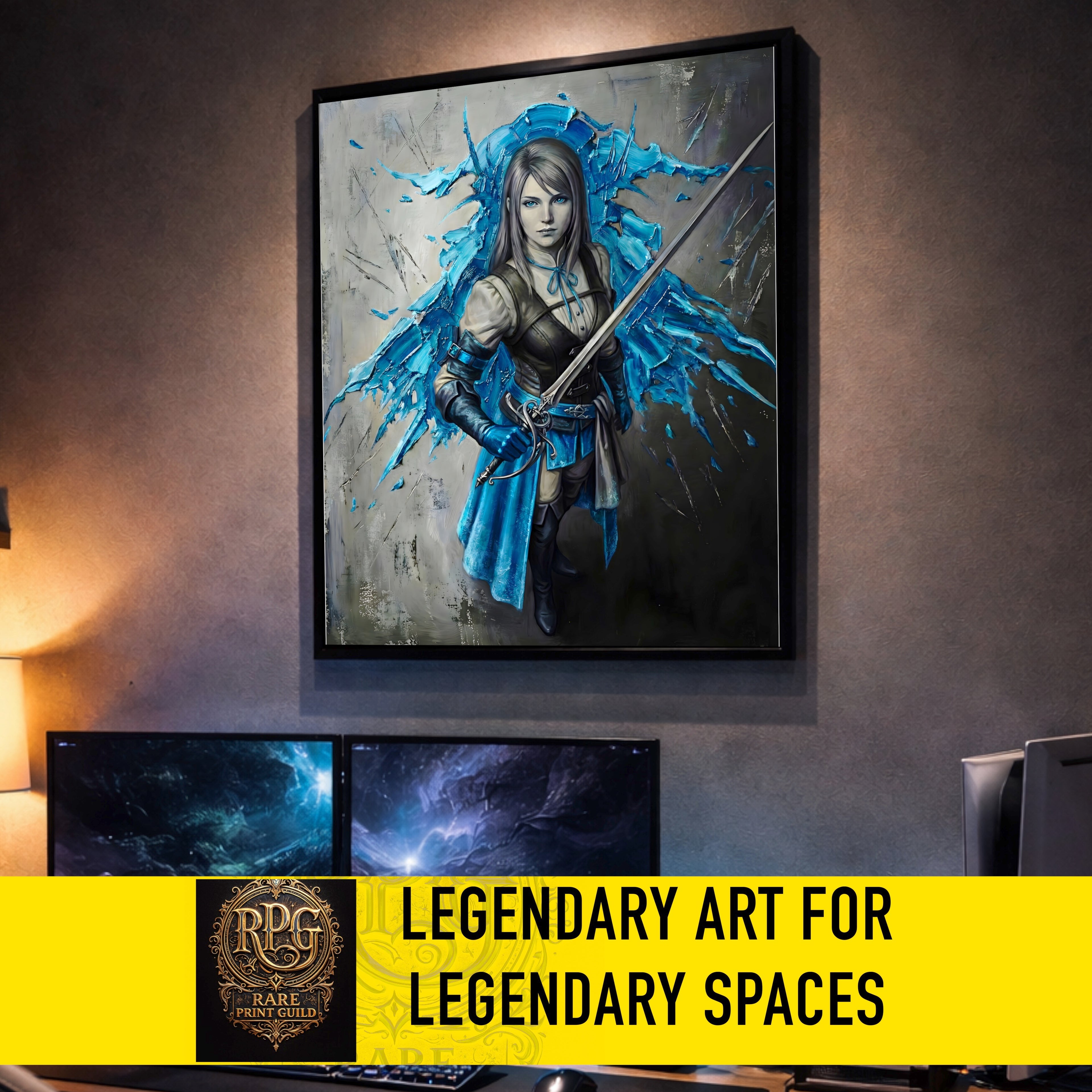 Jill Warrick Monochrome Art Print | Final Fantasy XVI Poster | FF16 Jill Warrick Wall Art