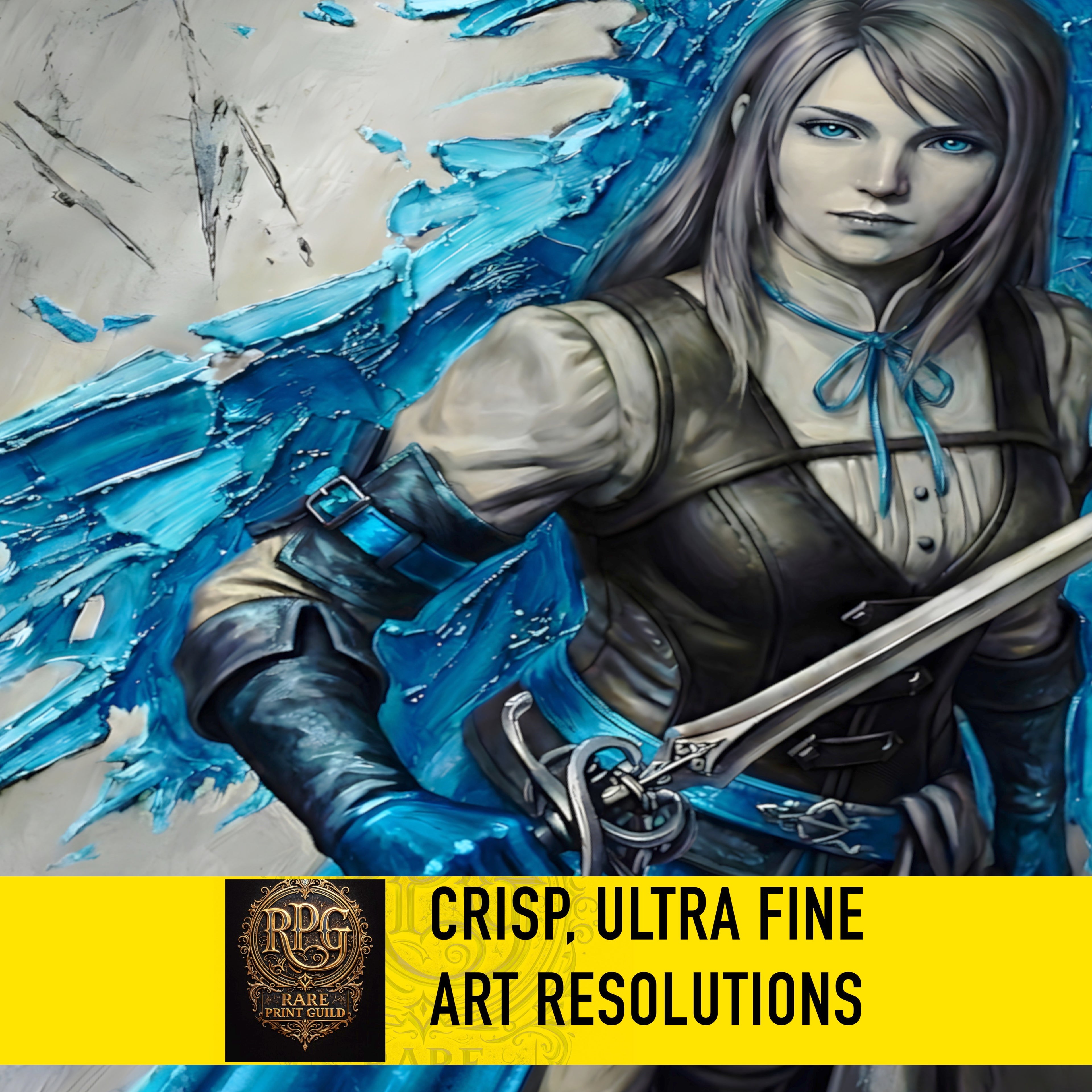 Jill Warrick Monochrome Art Print | Final Fantasy XVI Poster | FF16 Jill Warrick Wall Art