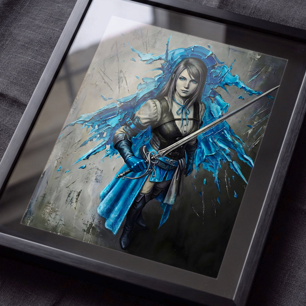 Jill Warrick Monochrome Art Print | Final Fantasy XVI Poster | FF16 Jill Warrick Wall Art