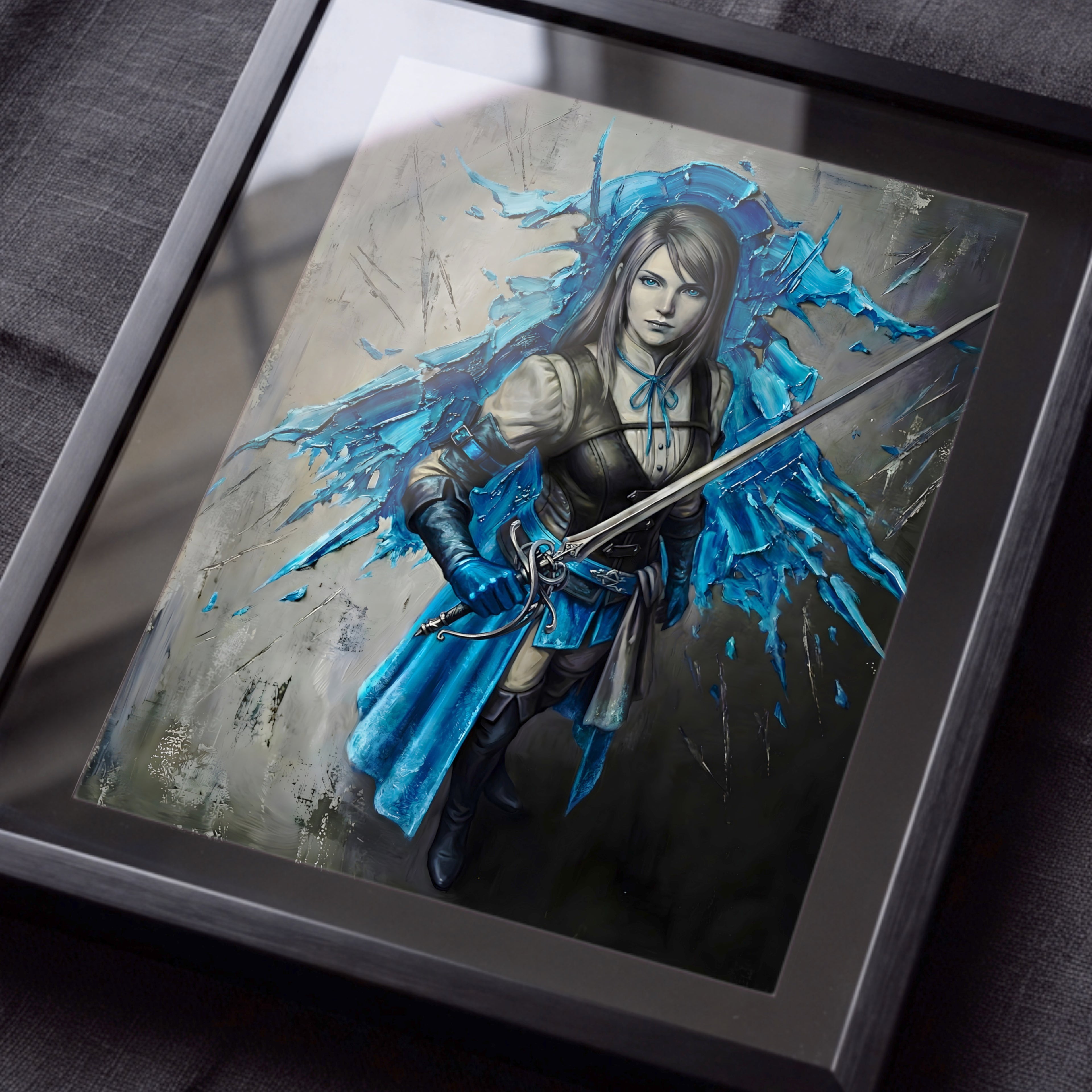 Jill Warrick Monochrome Art Print | Final Fantasy XVI Poster | FF16 Jill Warrick Wall Art