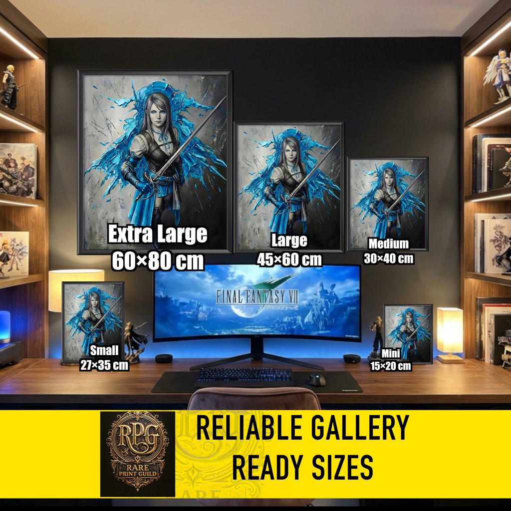 Jill Warrick Monochrome Art Print | Final Fantasy XVI Poster | FF16 Jill Warrick Wall Art