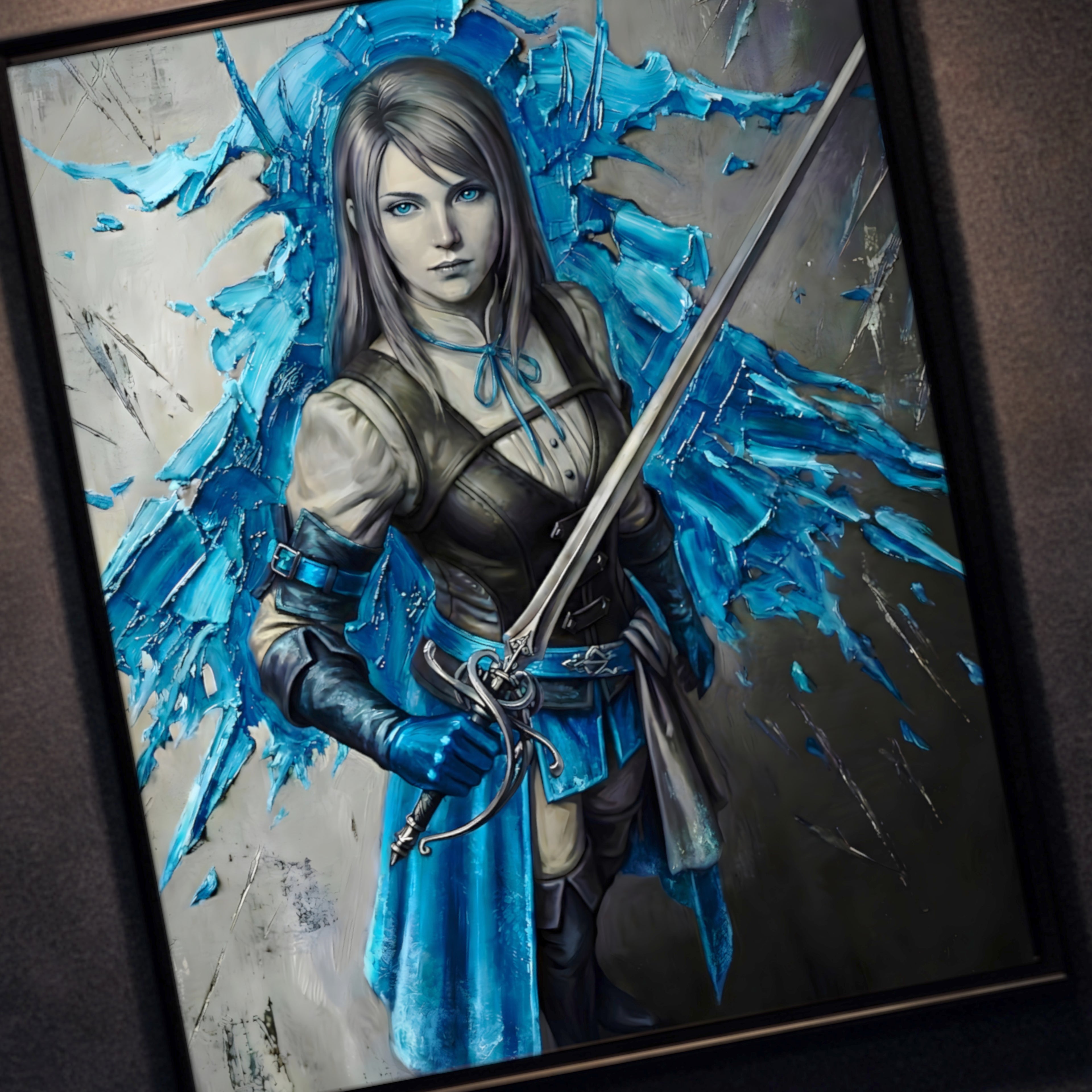 Jill Warrick Monochrome Art Print | Final Fantasy XVI Poster | FF16 Jill Warrick Wall Art