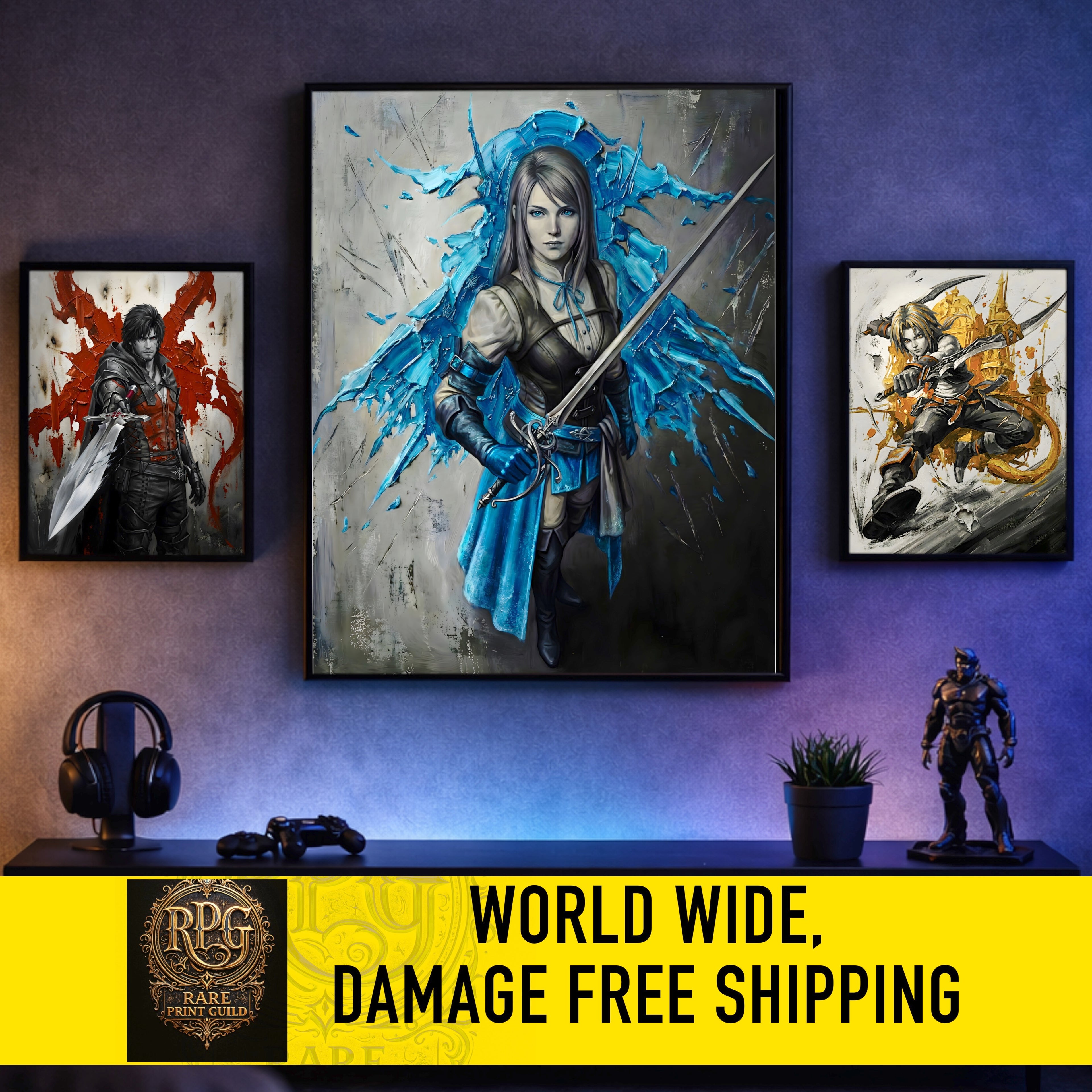 Jill Warrick Monochrome Art Print | Final Fantasy XVI Poster | FF16 Jill Warrick Wall Art