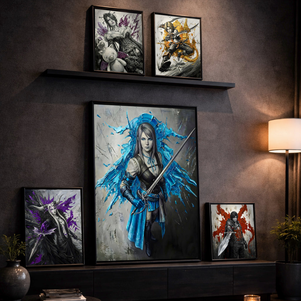 Jill Warrick Monochrome Art Print | Final Fantasy XVI Poster | FF16 Jill Warrick Wall Art
