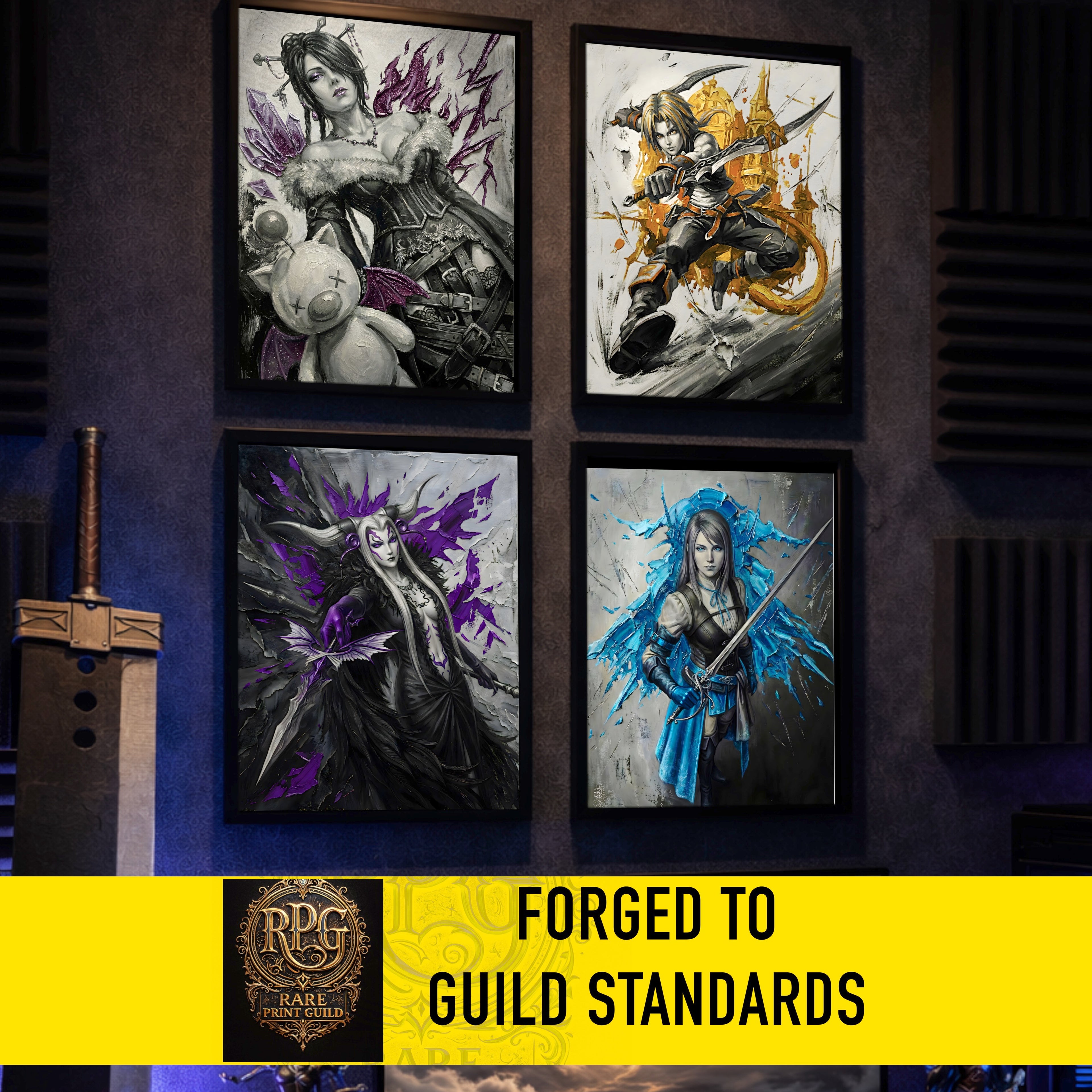 Jill Warrick Monochrome Art Print | Final Fantasy XVI Poster | FF16 Jill Warrick Wall Art