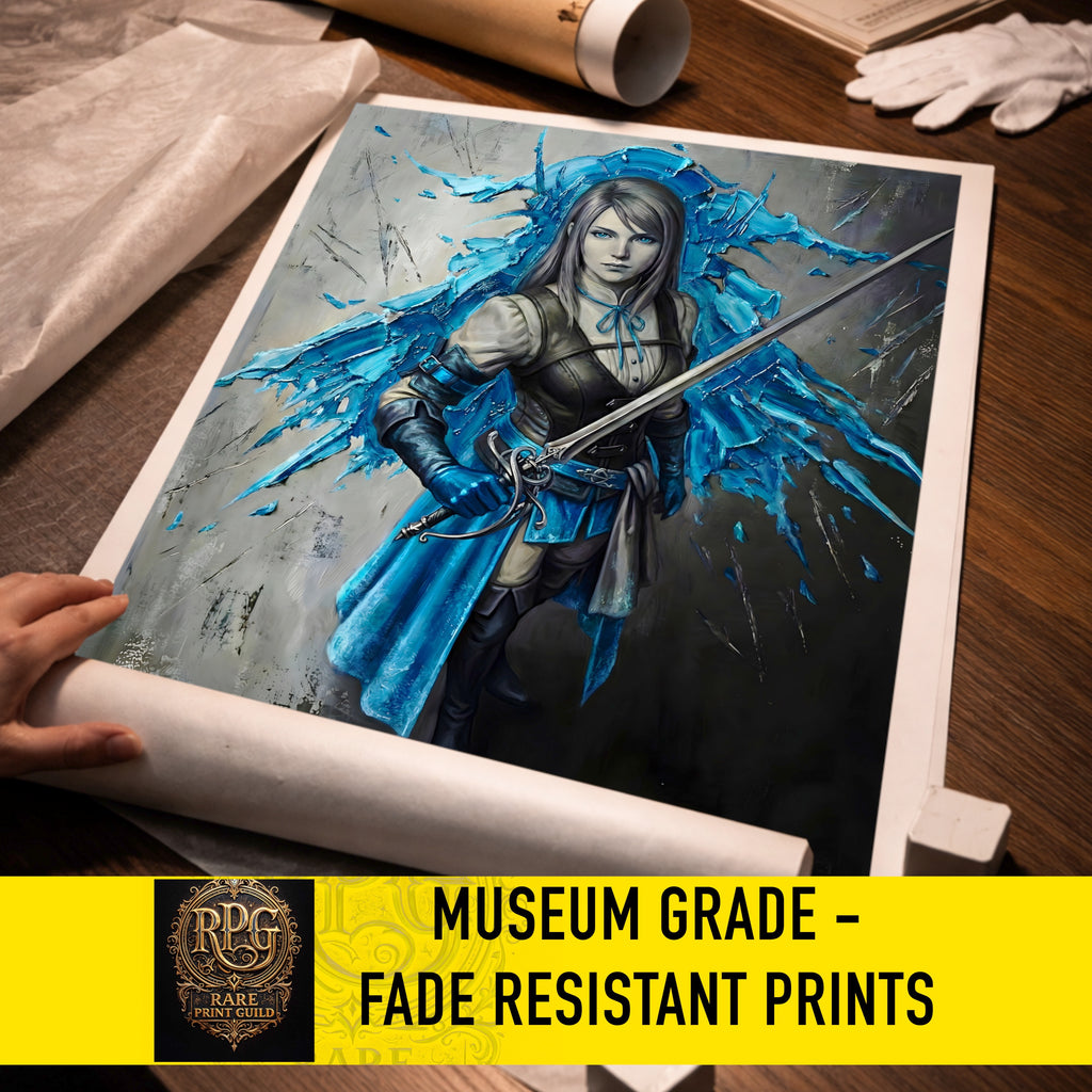 Jill Warrick Monochrome Art Print | Final Fantasy XVI Poster | FF16 Jill Warrick Wall Art