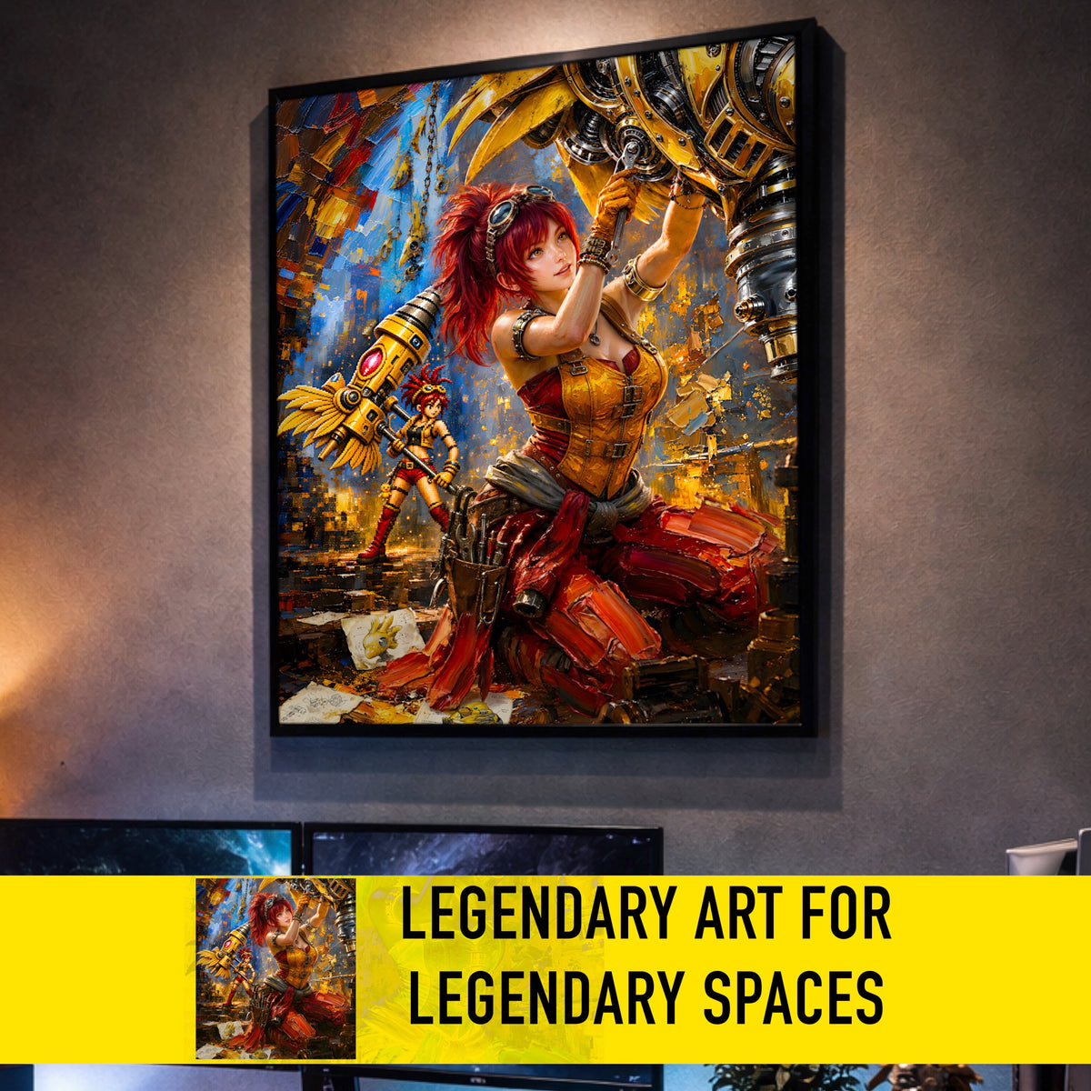 Final Fantasy Resonance Lid Art Print | Brave Exvius Wall Art | Mechabo Workshop Edition | Cinematic Pixel Series