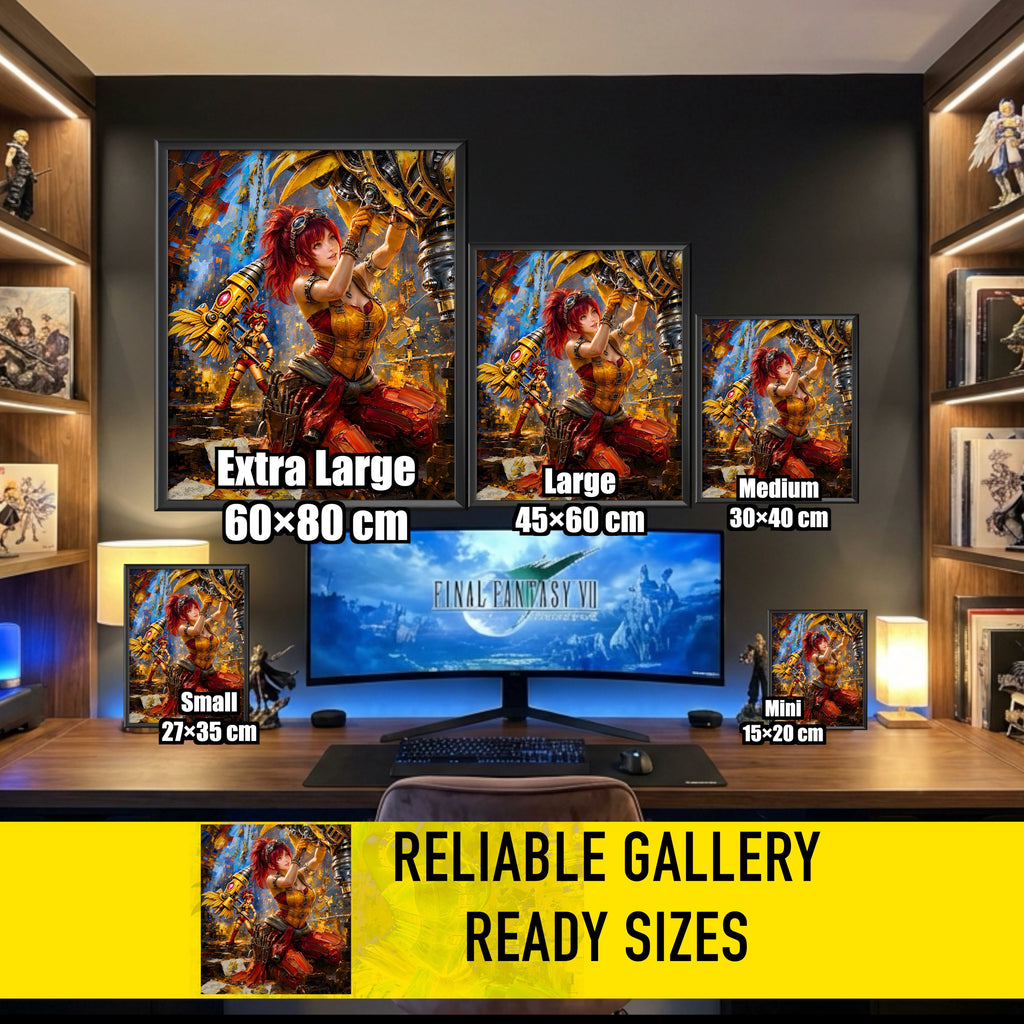 Final Fantasy Resonance Lid Art Print | Brave Exvius Wall Art | Mechabo Workshop Edition | Cinematic Pixel Series