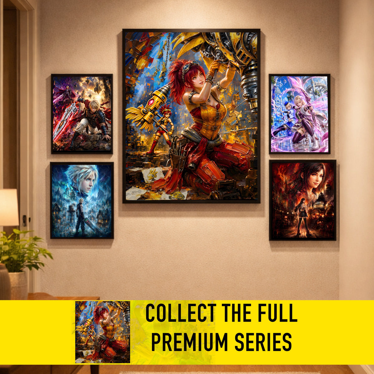 Final Fantasy Resonance Lid Art Print | Brave Exvius Wall Art | Mechabo Workshop Edition | Cinematic Pixel Series