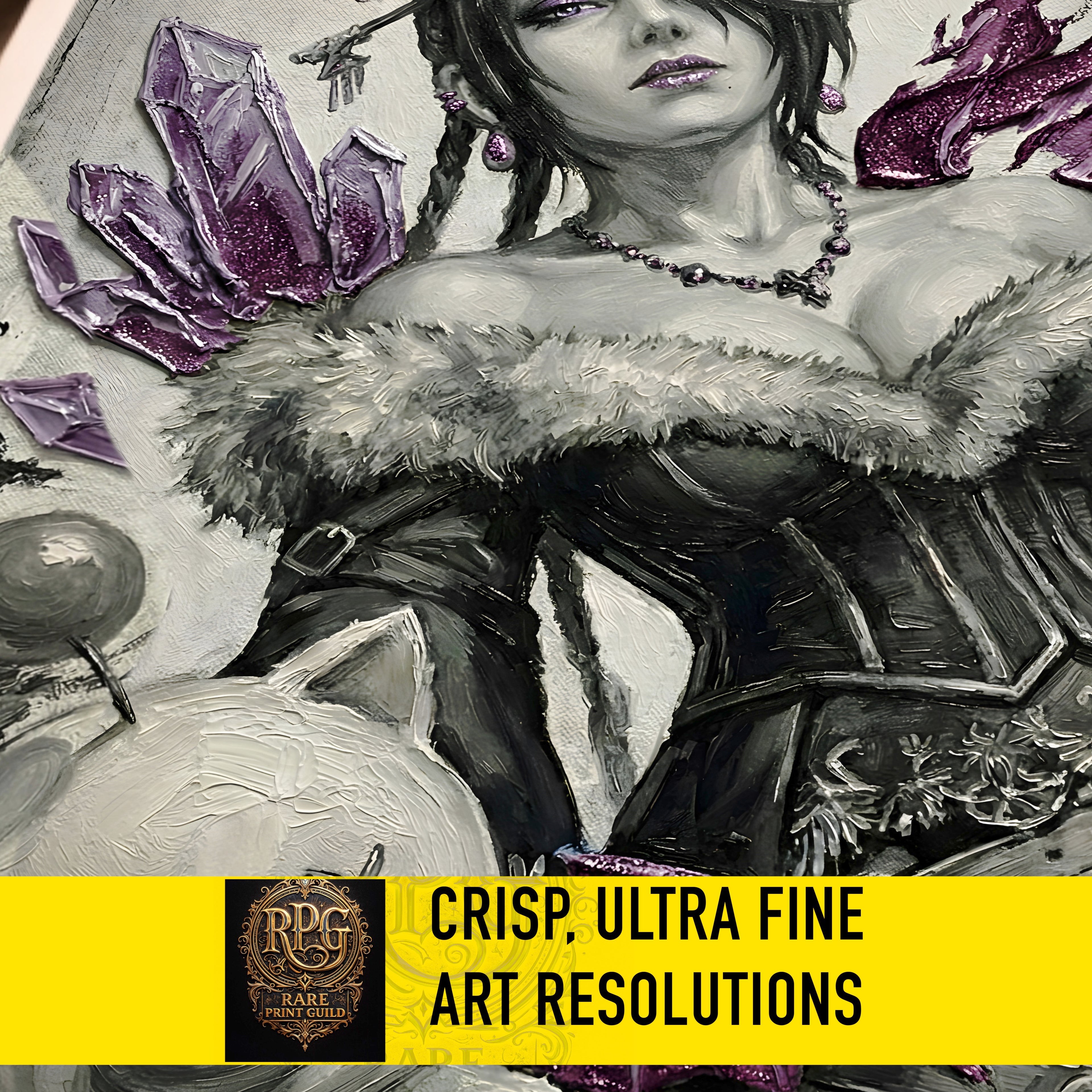 Lulu Monochrome Art Print | Final Fantasy X Poster | FF10 Lulu Gothic Mage Wall Art