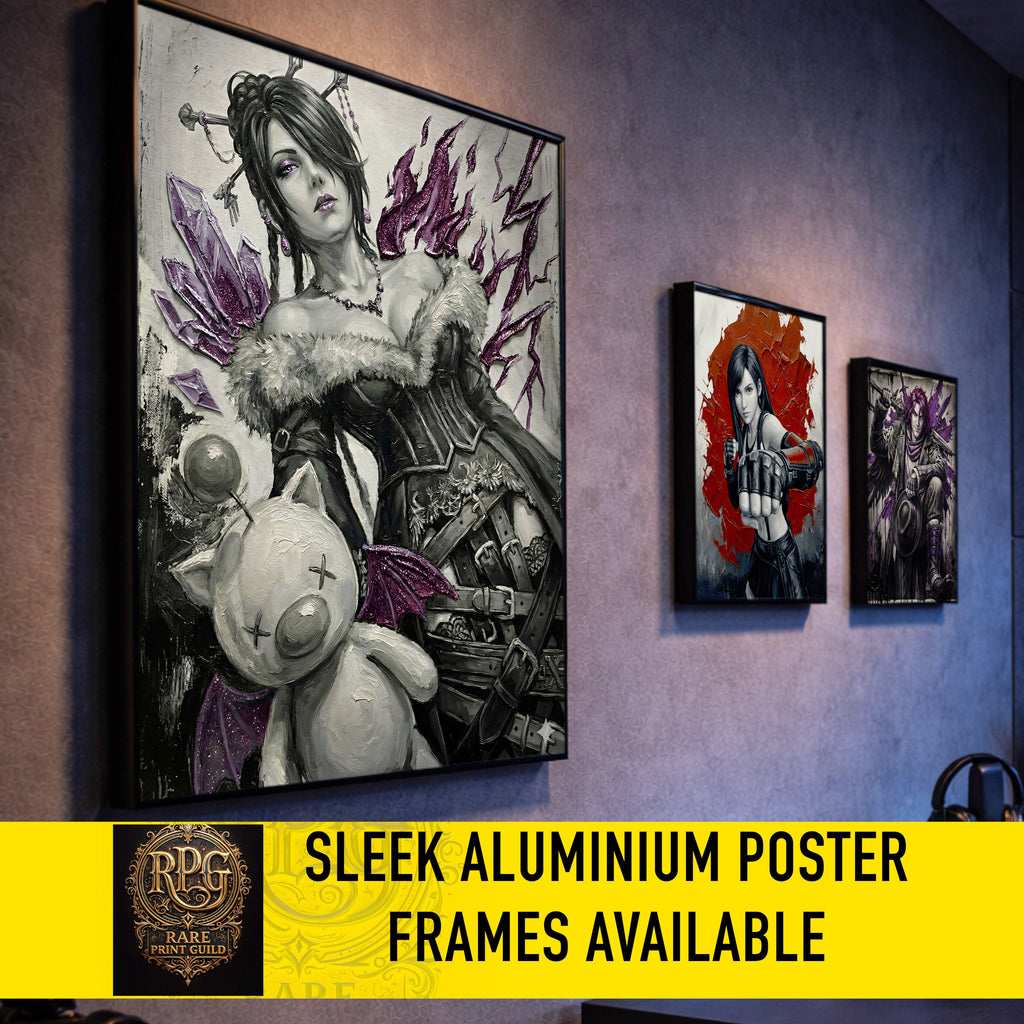 Lulu Monochrome Art Print | Final Fantasy X Poster | FF10 Lulu Gothic Mage Wall Art