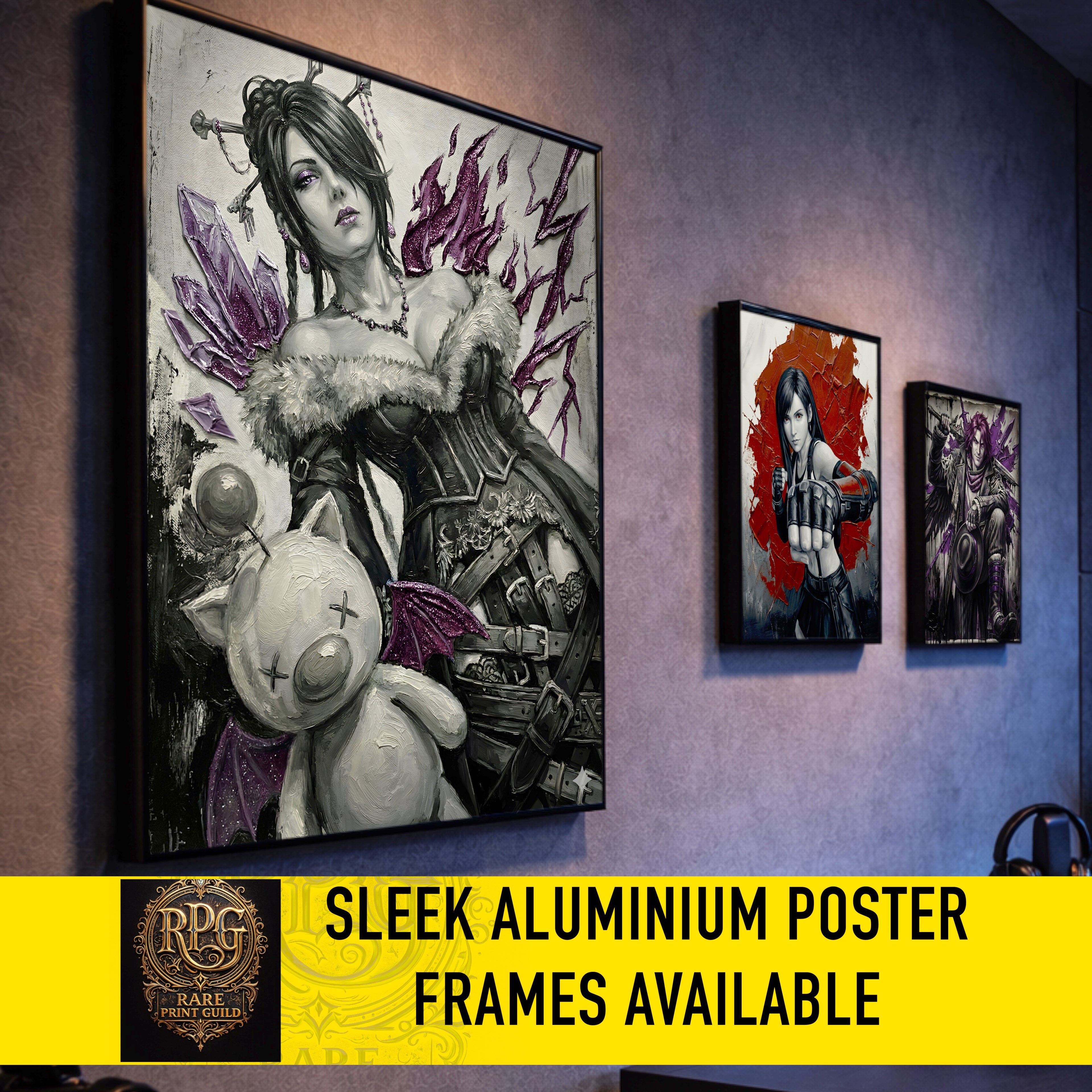 Lulu Monochrome Art Print | Final Fantasy X Poster | FF10 Lulu Gothic Mage Wall Art