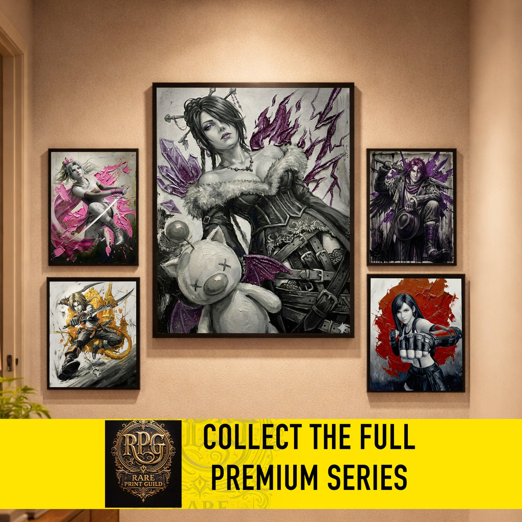 Lulu Monochrome Art Print | Final Fantasy X Poster | FF10 Lulu Gothic Mage Wall Art
