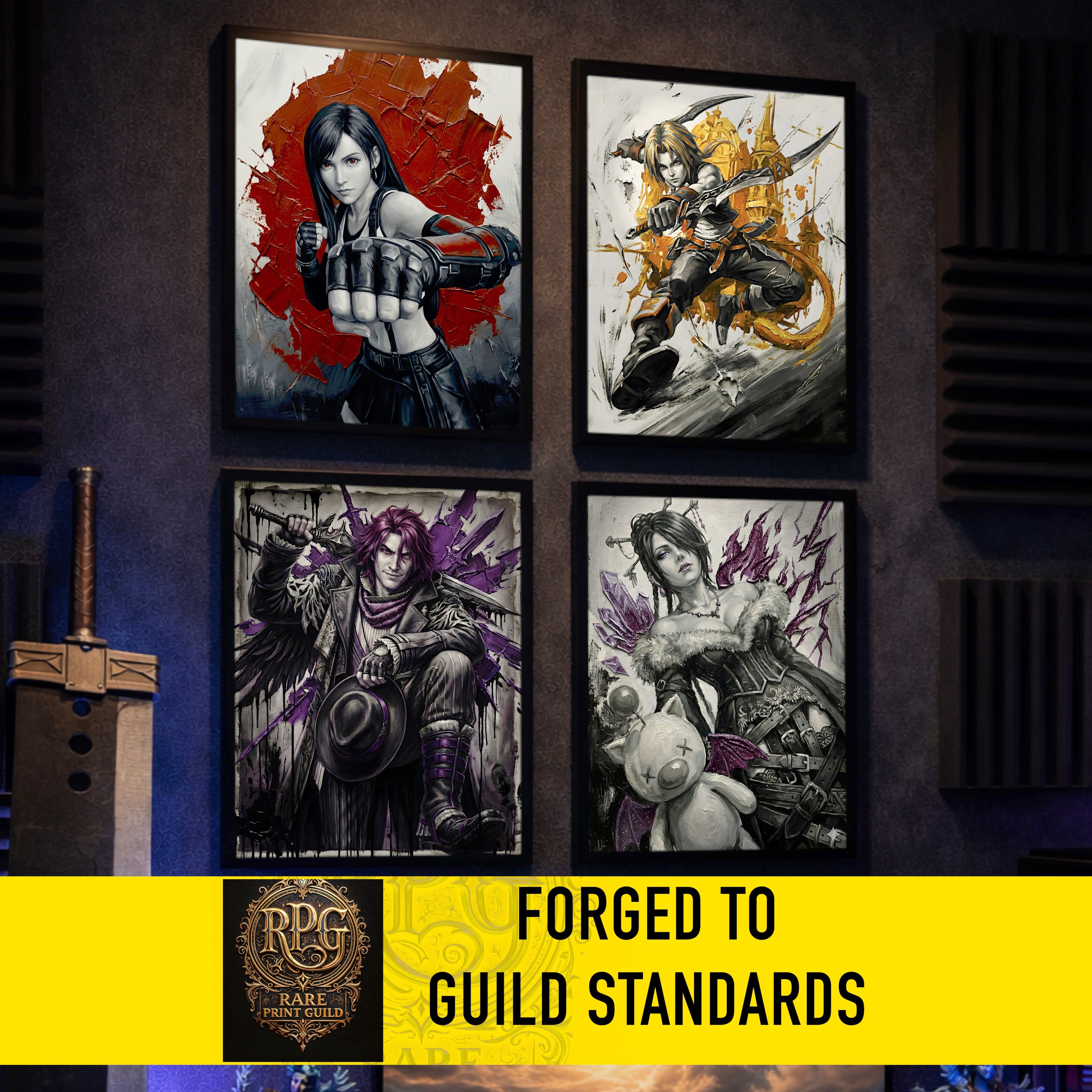 Lulu Monochrome Art Print | Final Fantasy X Poster | FF10 Lulu Gothic Mage Wall Art
