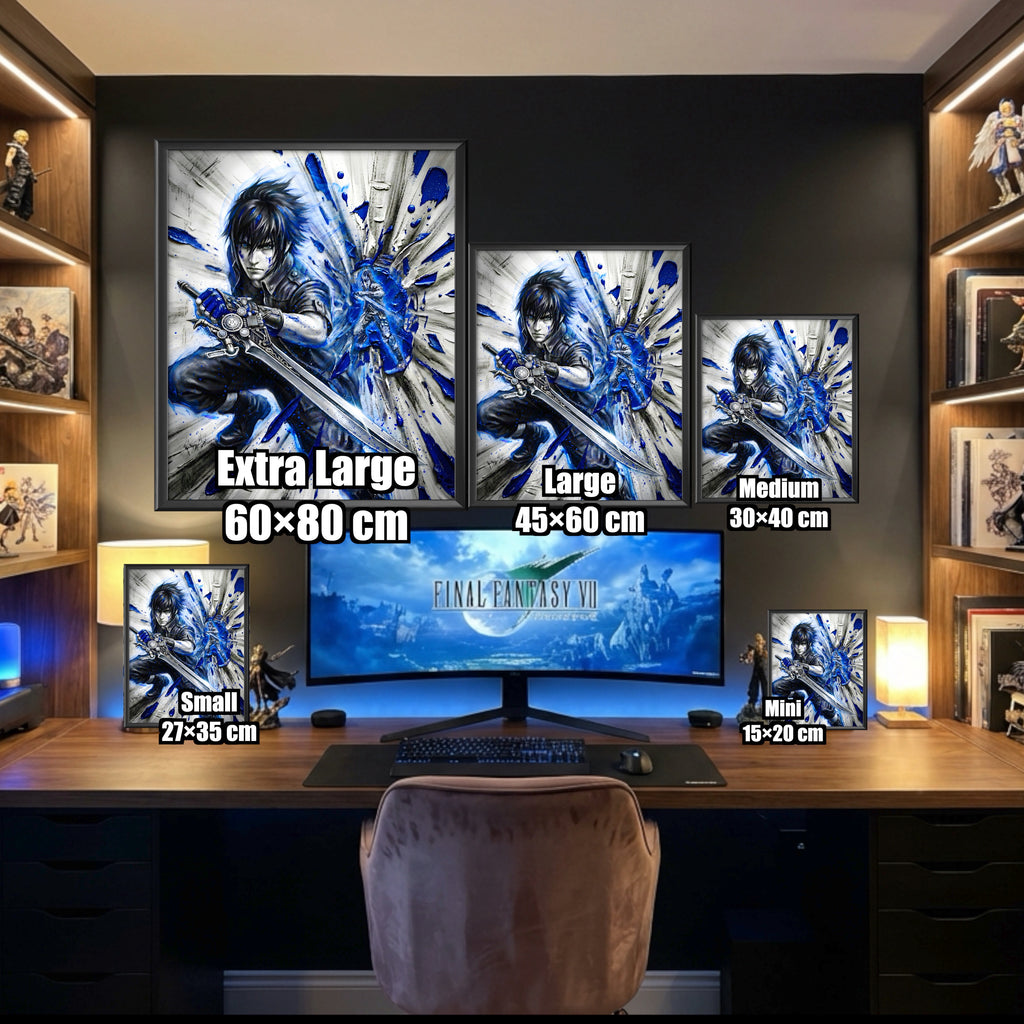 Noctis Lucis Caelum Poster | Final Fantasy XV Artwork | Warp Strike & King of Lucis Wall Art | FF15 Ending Tribute Fine Art Print