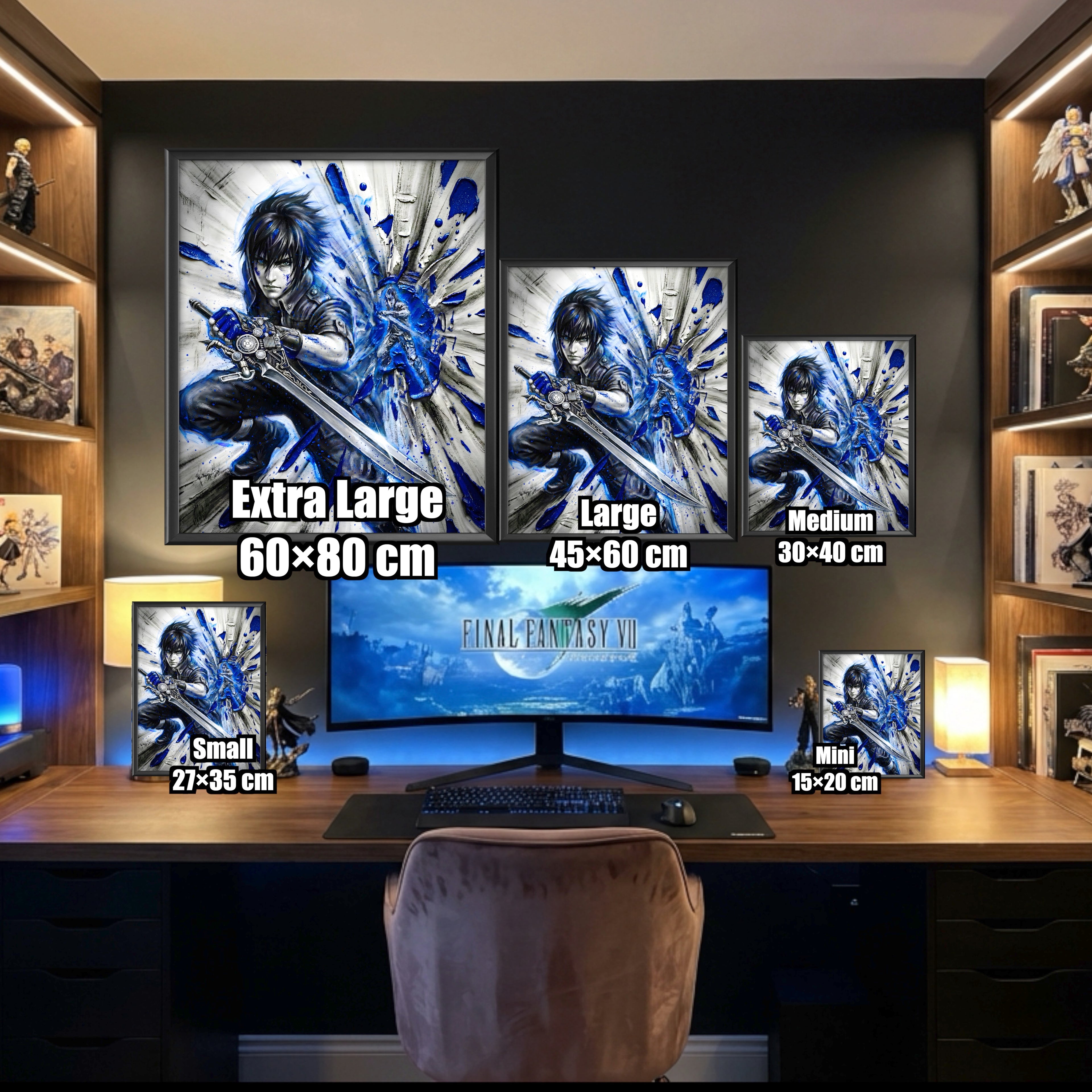 Noctis Lucis Caelum Poster | Final Fantasy XV Artwork | Warp Strike & King of Lucis Wall Art | FF15 Ending Tribute Fine Art Print