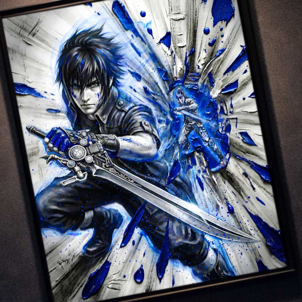 Noctis Lucis Caelum Poster | Final Fantasy XV Artwork | Warp Strike & King of Lucis Wall Art | FF15 Ending Tribute Fine Art Print