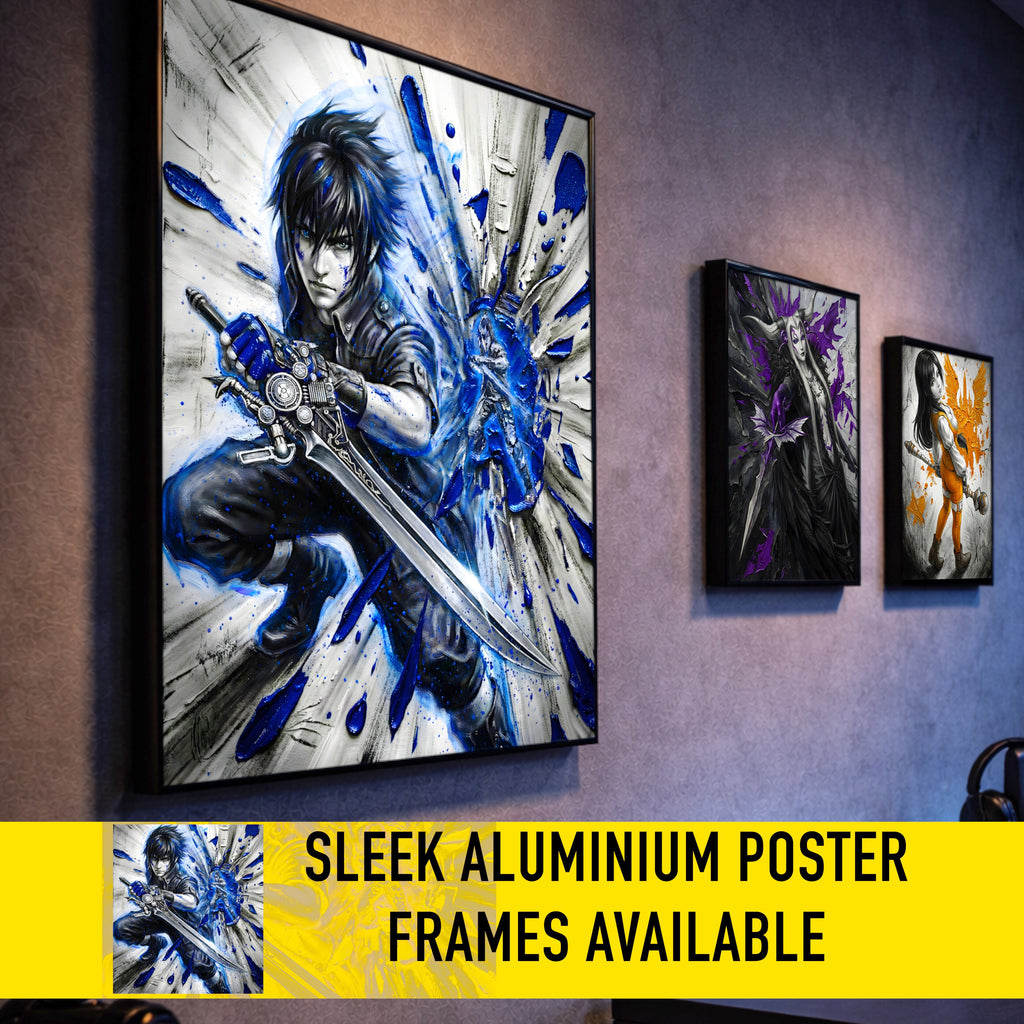 Noctis Lucis Caelum Poster | Final Fantasy XV Artwork | Warp Strike & King of Lucis Wall Art | FF15 Ending Tribute Fine Art Print