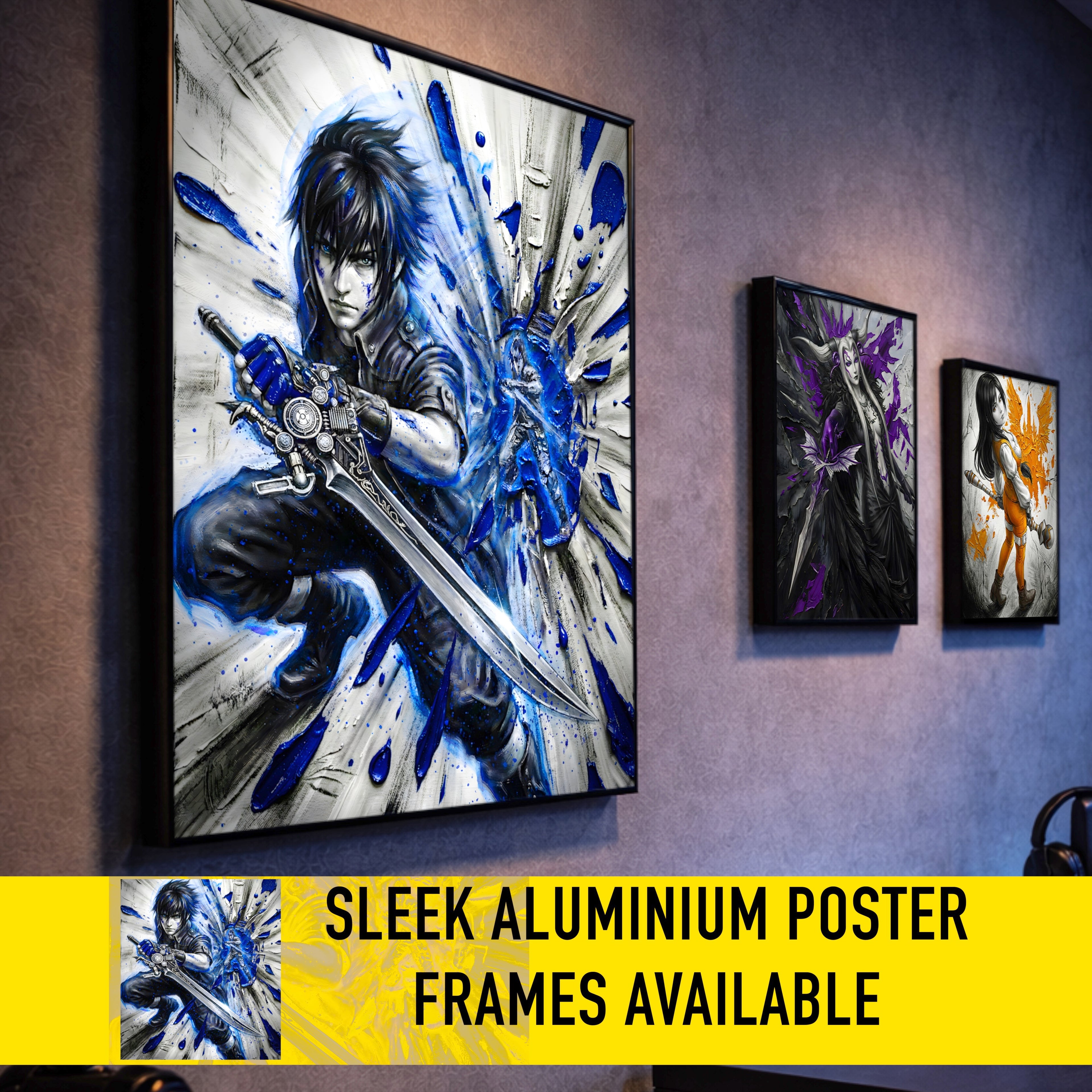 Noctis Lucis Caelum Poster | Final Fantasy XV Artwork | Warp Strike & King of Lucis Wall Art | FF15 Ending Tribute Fine Art Print