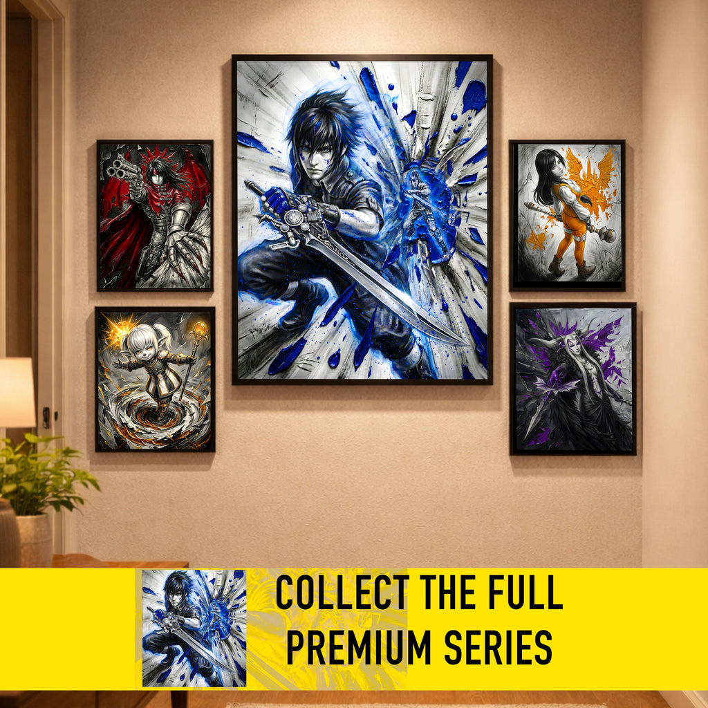 Noctis Lucis Caelum Poster | Final Fantasy XV Artwork | Warp Strike & King of Lucis Wall Art | FF15 Ending Tribute Fine Art Print