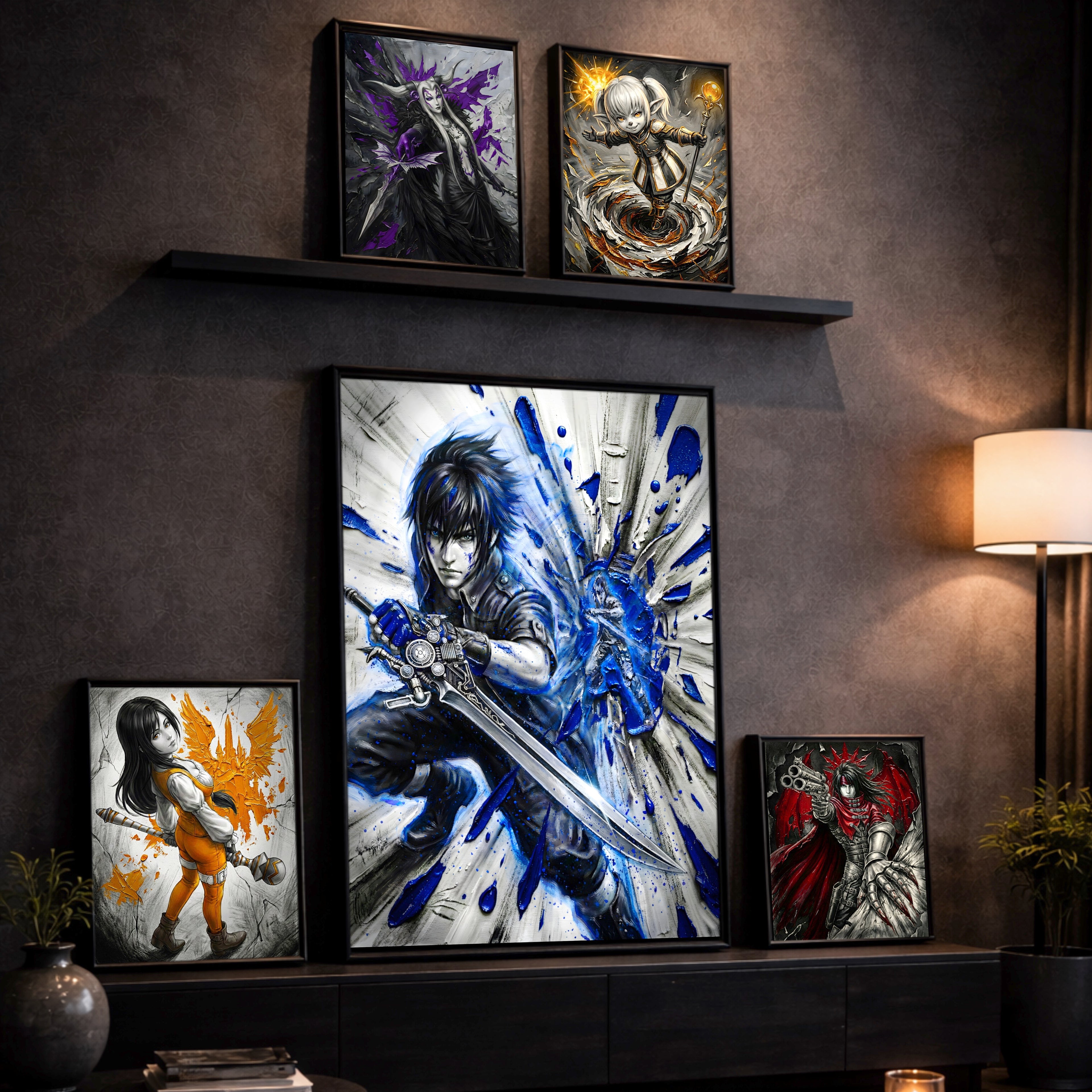 Noctis Lucis Caelum Poster | Final Fantasy XV Artwork | Warp Strike & King of Lucis Wall Art | FF15 Ending Tribute Fine Art Print