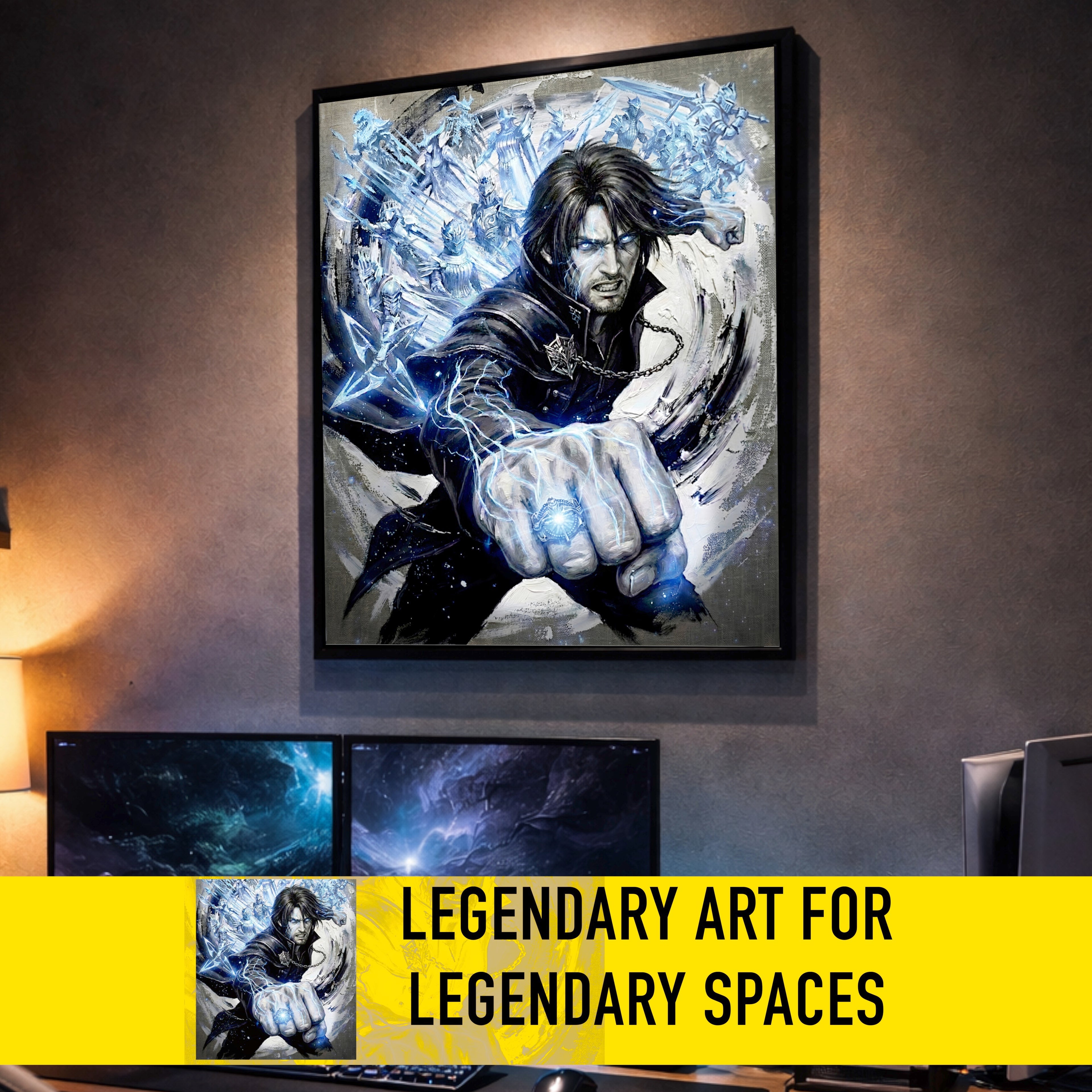 Noctis Lucis Caelum Poster | Final Fantasy XV Artwork | Warp Strike & King of Lucis Wall Art | FF15 Ending Tribute Fine Art Print