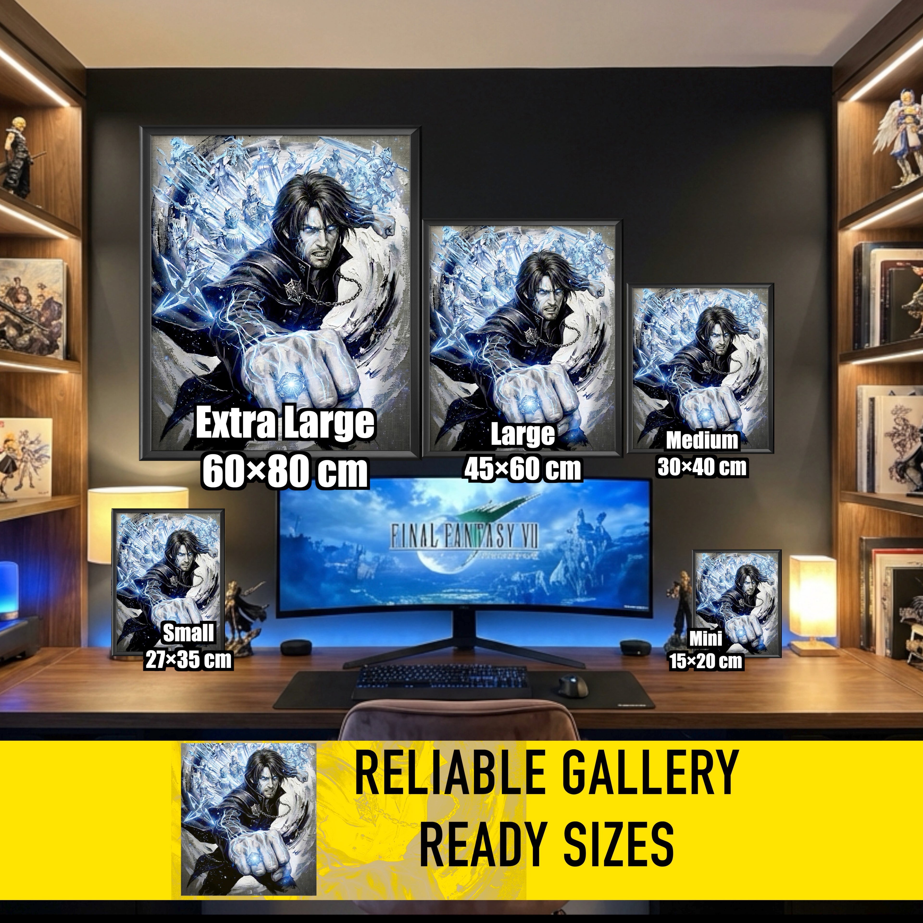 Noctis Lucis Caelum Poster | Final Fantasy XV Artwork | Warp Strike & King of Lucis Wall Art | FF15 Ending Tribute Fine Art Print