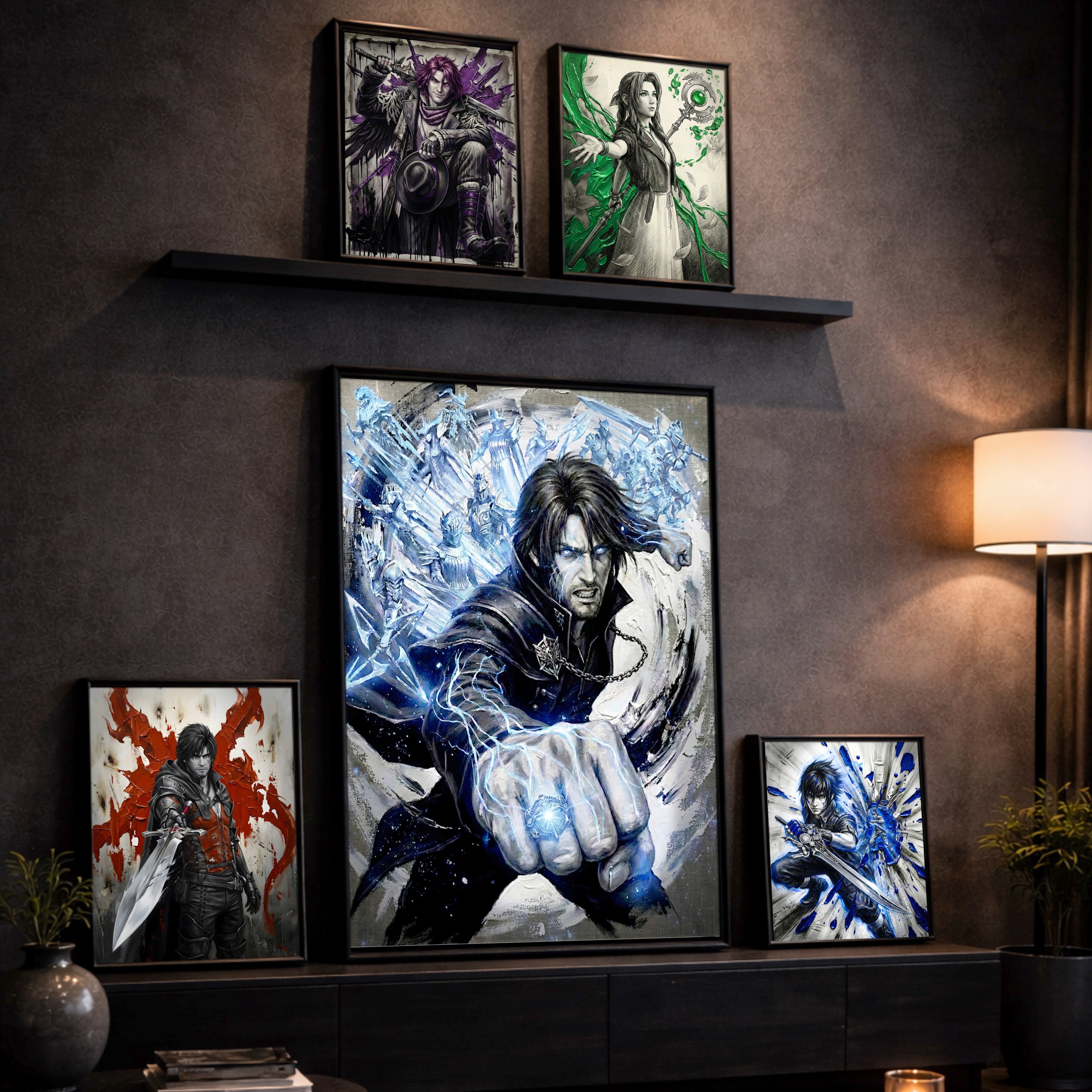 Noctis Lucis Caelum Poster | Final Fantasy XV Artwork | Warp Strike & King of Lucis Wall Art | FF15 Ending Tribute Fine Art Print