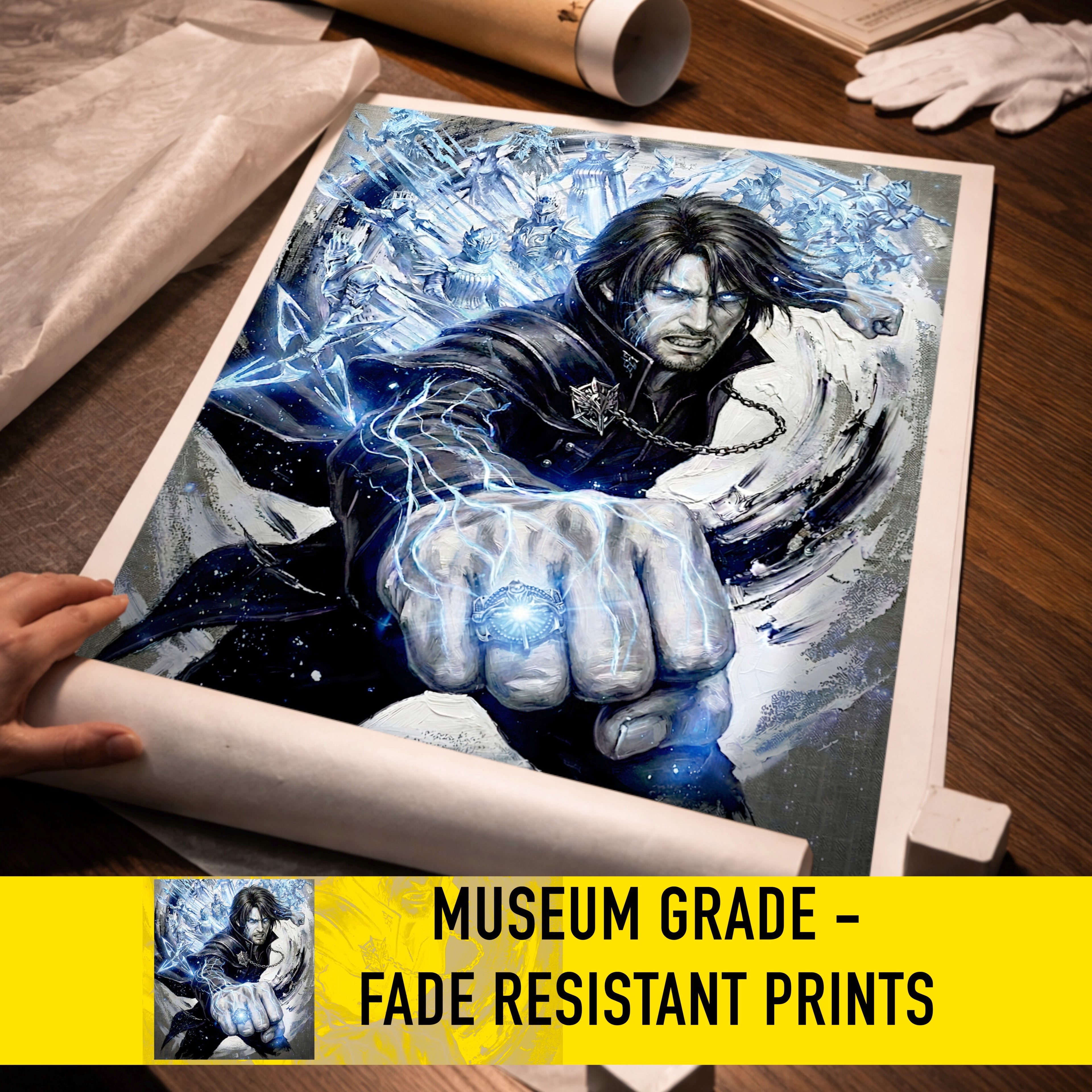 Noctis Lucis Caelum Poster | Final Fantasy XV Artwork | Warp Strike & King of Lucis Wall Art | FF15 Ending Tribute Fine Art Print