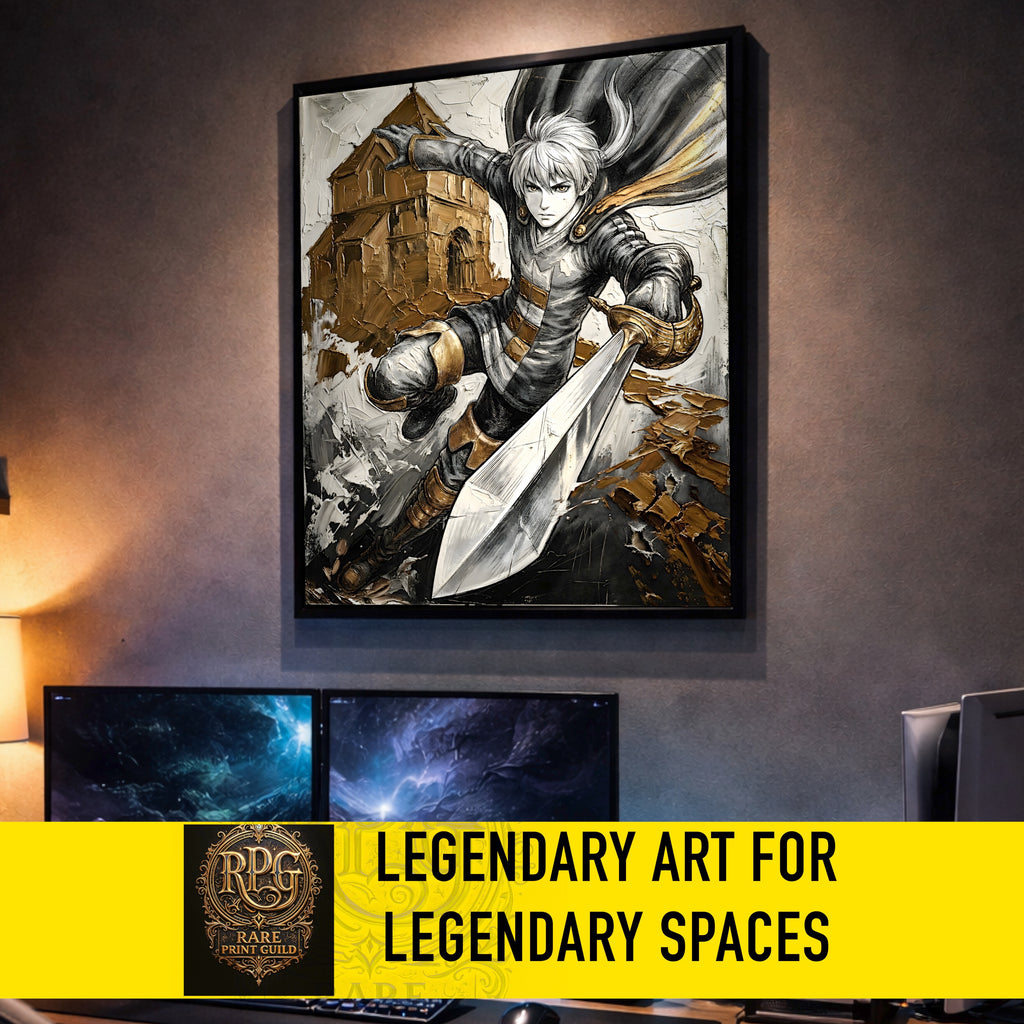 Ramza Beoulve Fine Art Print | Final Fantasy Tactics Ivalice Chronicles Tribute | Orbonne Monastery Inspired Artwork | FFT Remake Wall Art