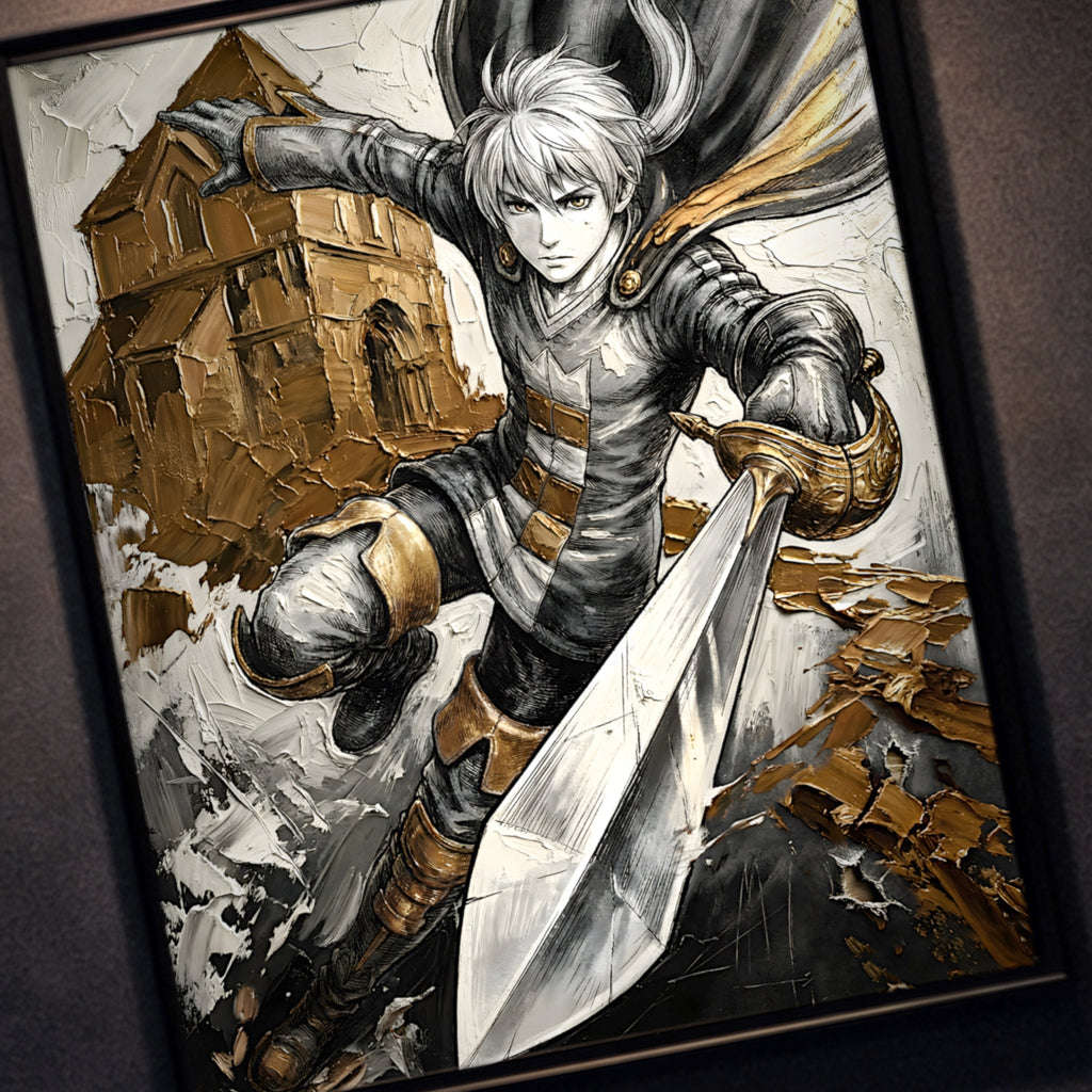 Ramza Beoulve Fine Art Print | Final Fantasy Tactics Ivalice Chronicles Tribute | Orbonne Monastery Inspired Artwork | FFT Remake Wall Art