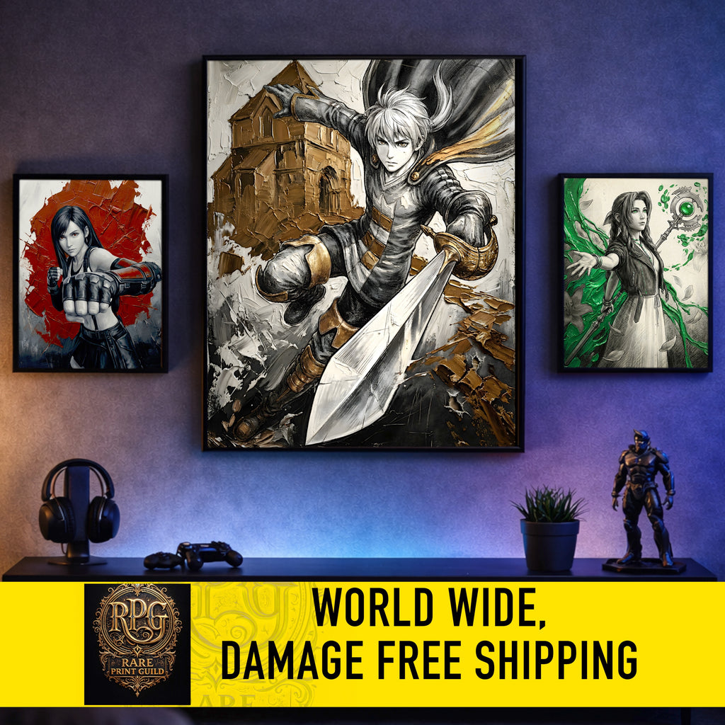 Ramza Beoulve Fine Art Print | Final Fantasy Tactics Ivalice Chronicles Tribute | Orbonne Monastery Inspired Artwork | FFT Remake Wall Art