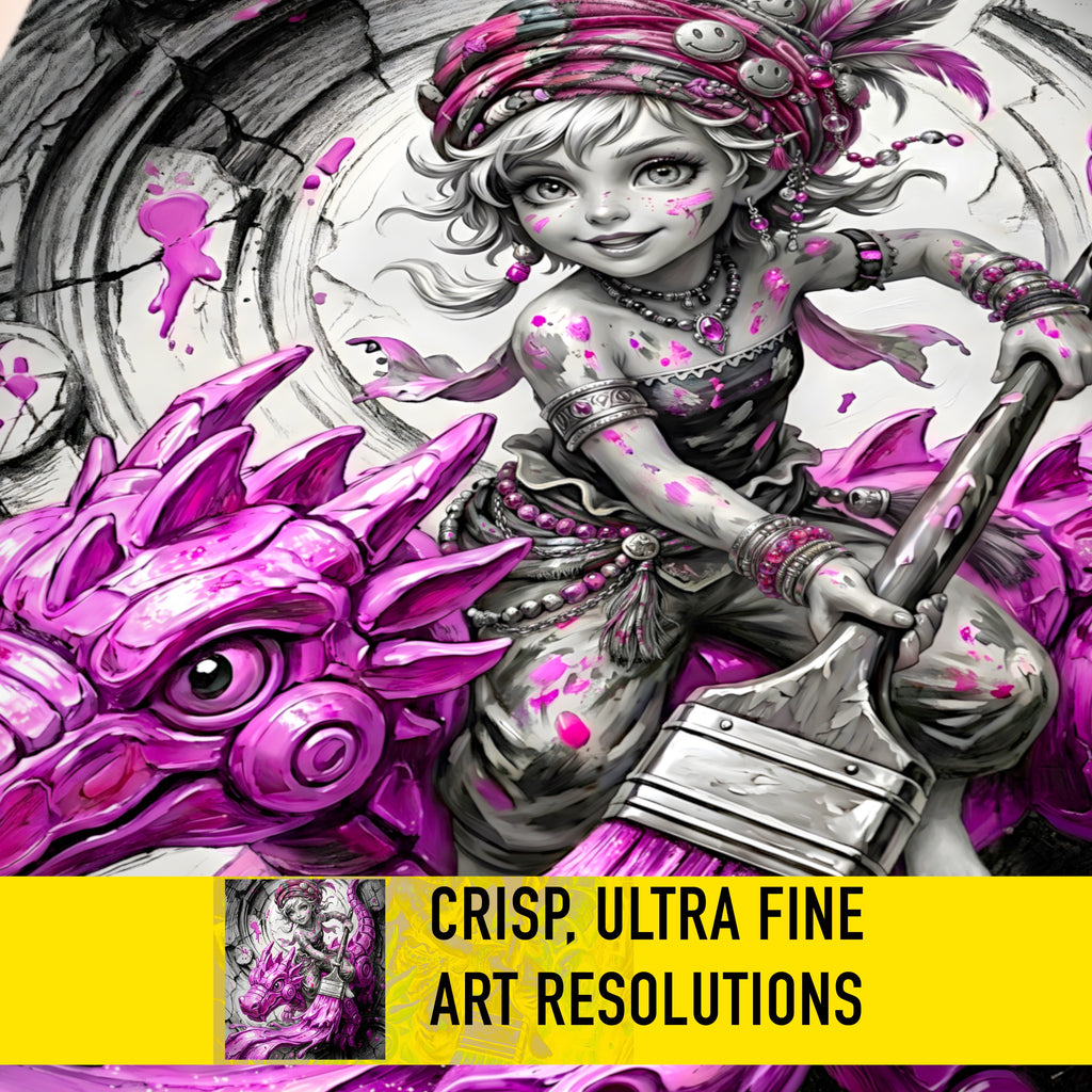 Relm Arrowny Art Print – Monochrome Imagination Edition | Final Fantasy VI Fine Art