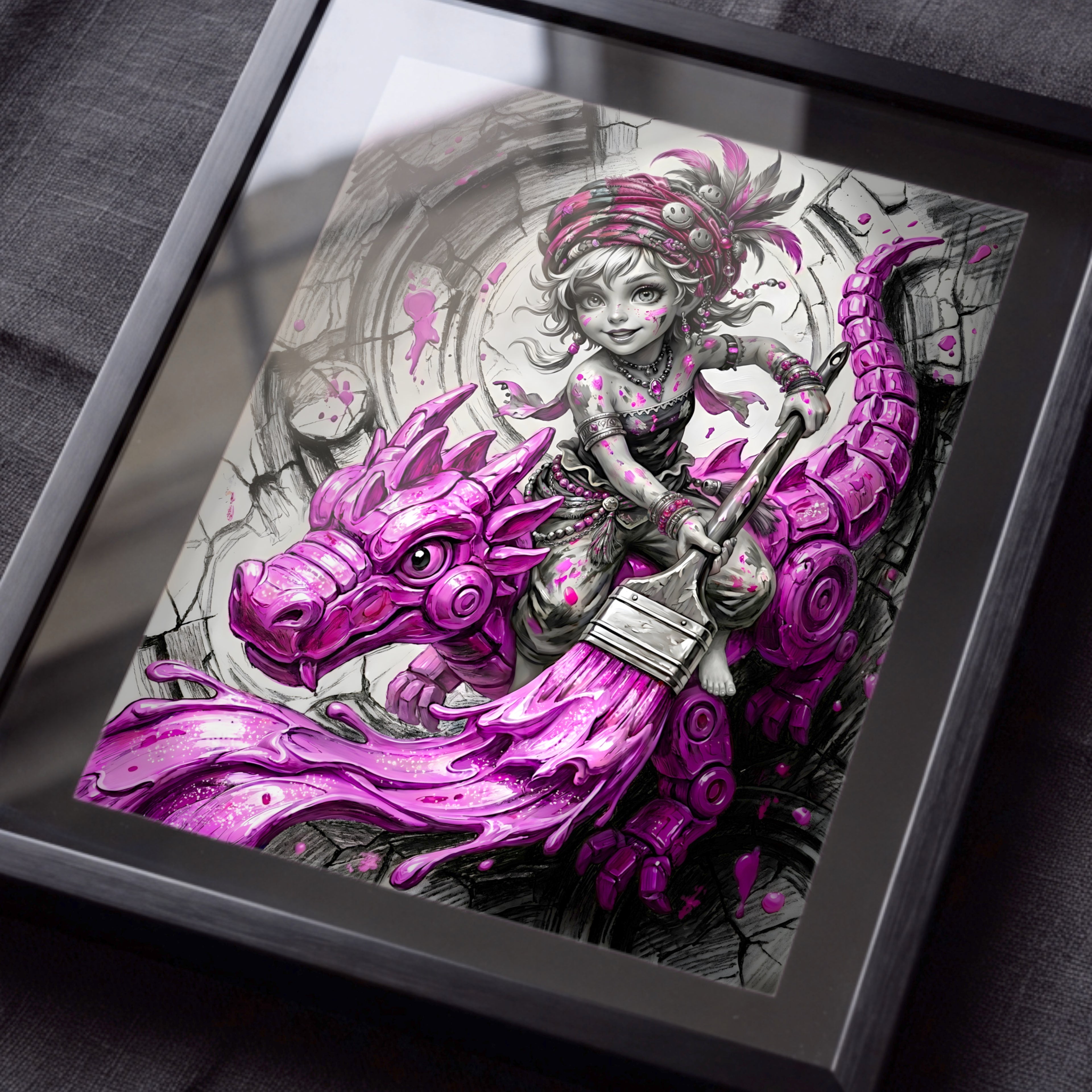 Relm Arrowny Art Print – Monochrome Imagination Edition | Final Fantasy VI Fine Art