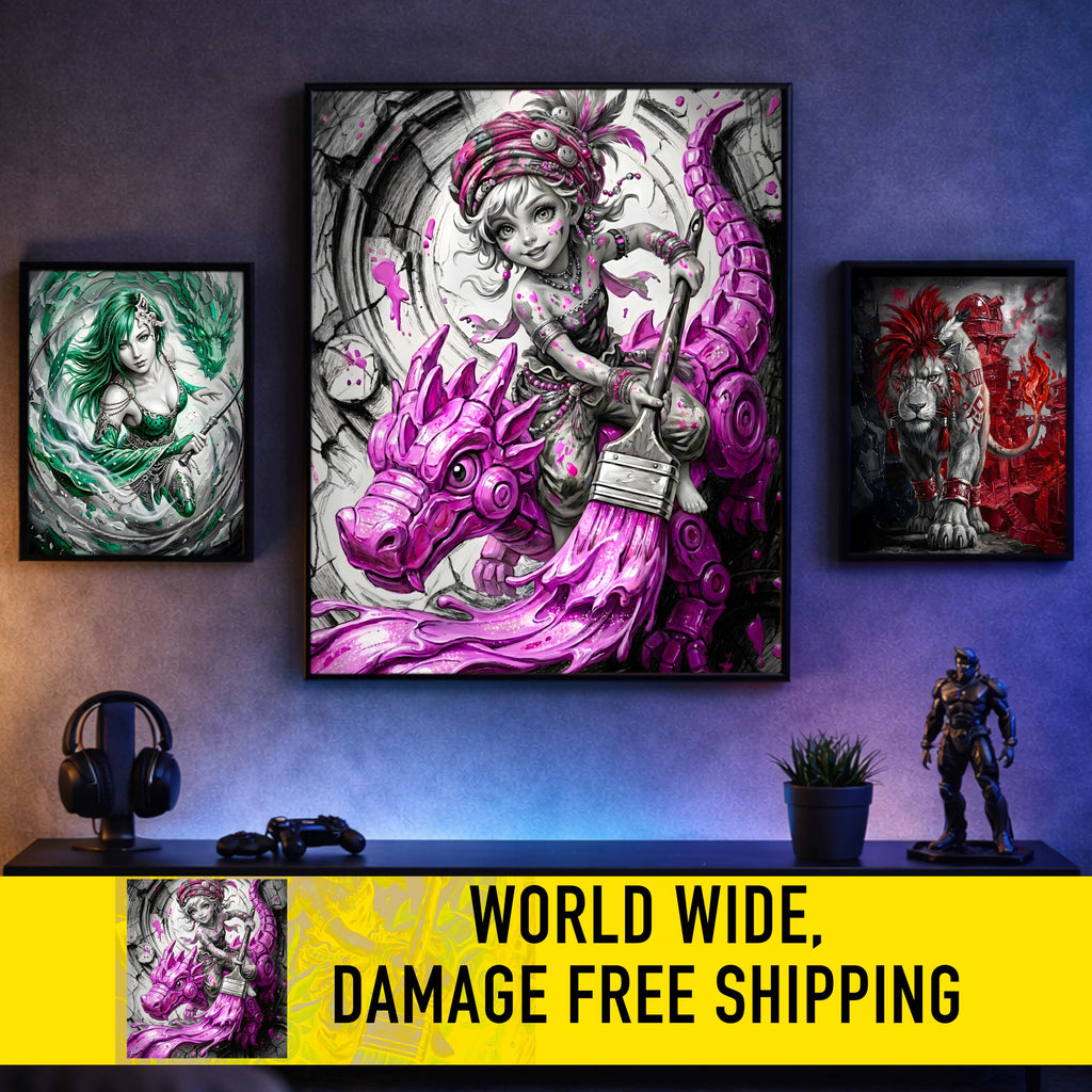 Relm Arrowny Art Print – Monochrome Imagination Edition | Final Fantasy VI Fine Art